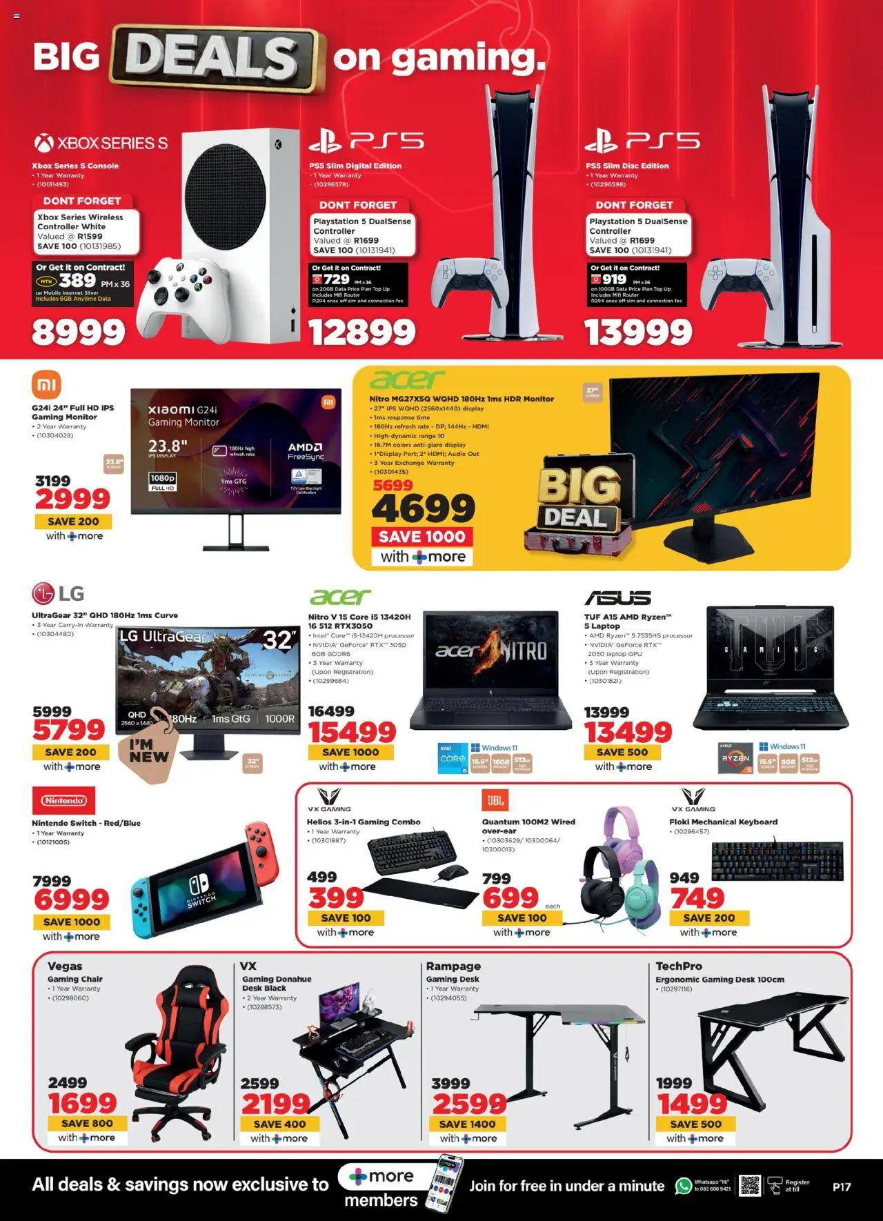 HiFi Corp Specials │ valid from 06.08.2025 | Page: 17 | Products: Playstation, Laptop, Chair, Switch