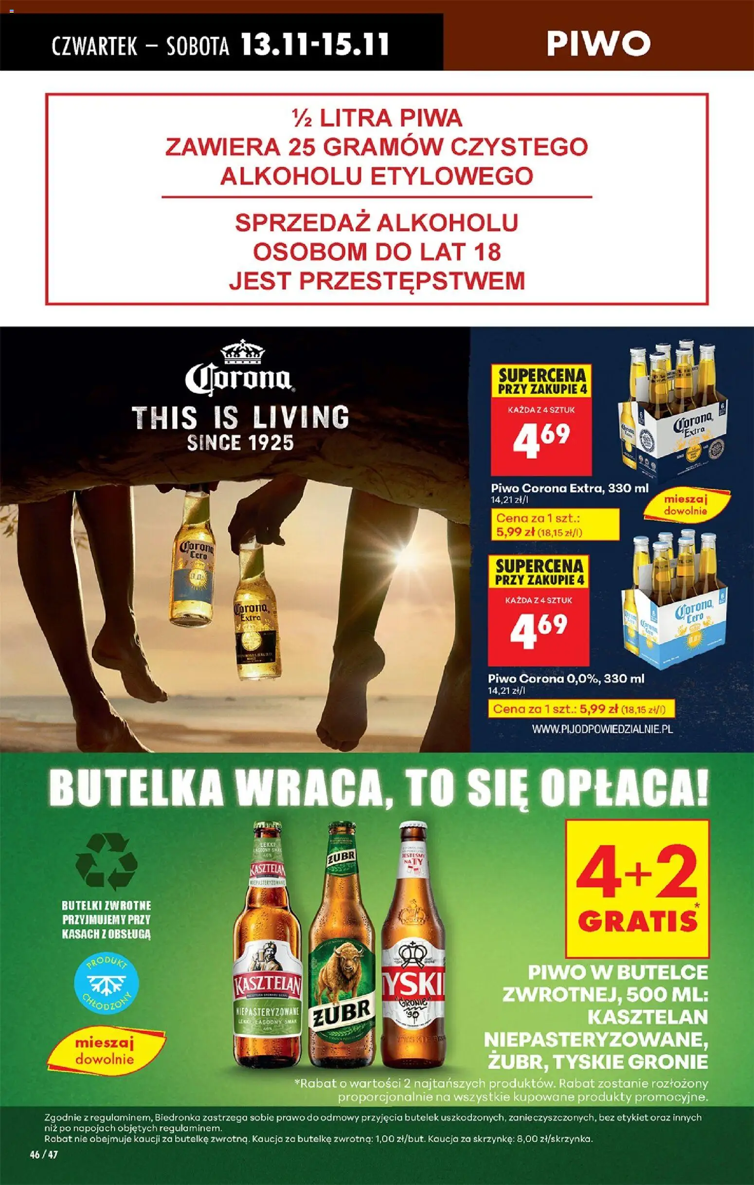 Biedronka gazetka - Oferta w tym tygodniu od 13.11.2025 | Strona: 70 | Produkty: Tyskie, Piwo