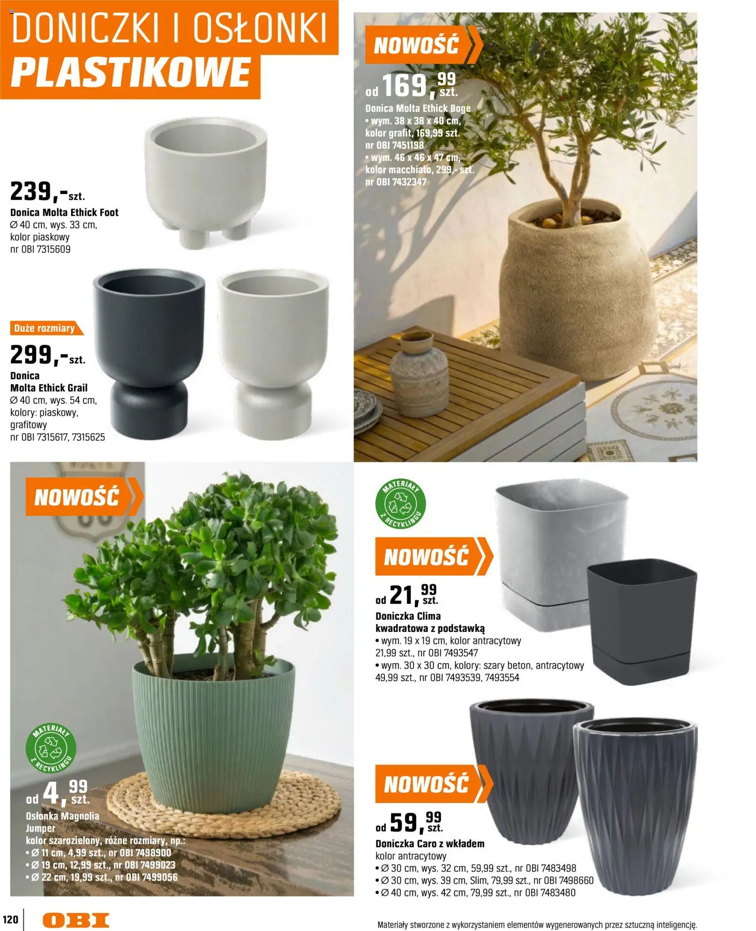 OBI gazetka - Ogród od 11.03.2026 | Strona: 120 | Produkty: Doniczka, Doniczki
