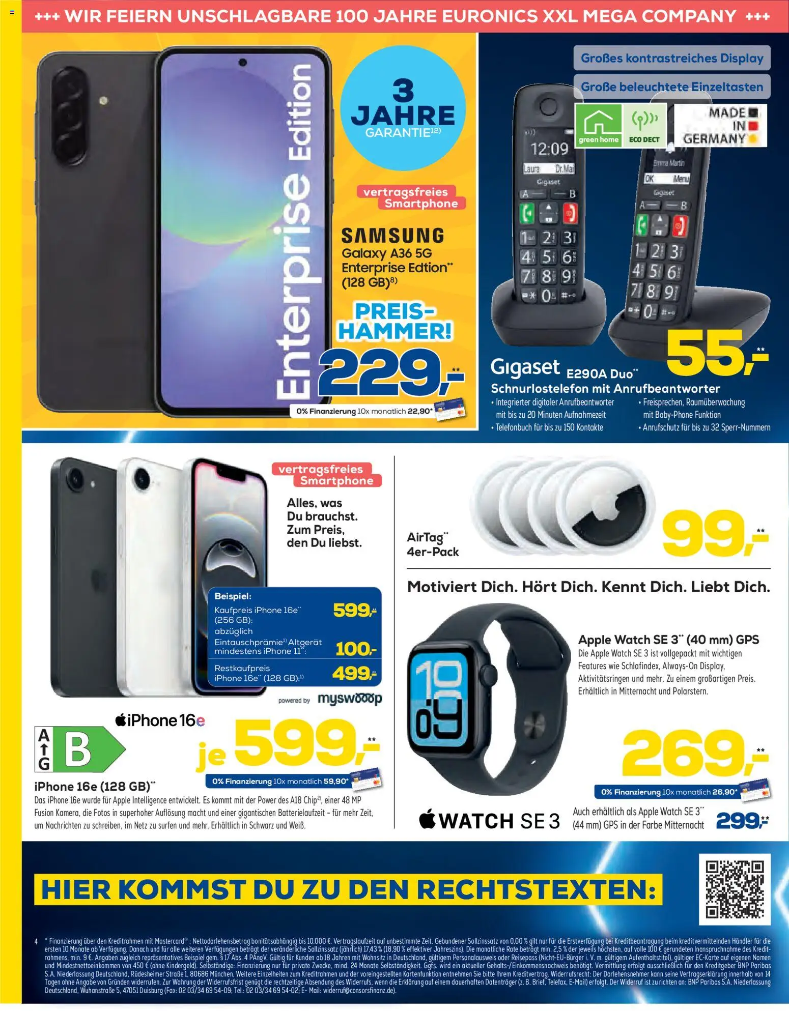 Euronics - Black Friday – gültig ab 05.11.2025 | Seite: 4 | Produkte: Apple watch, Samsung, Apple, Smartphone