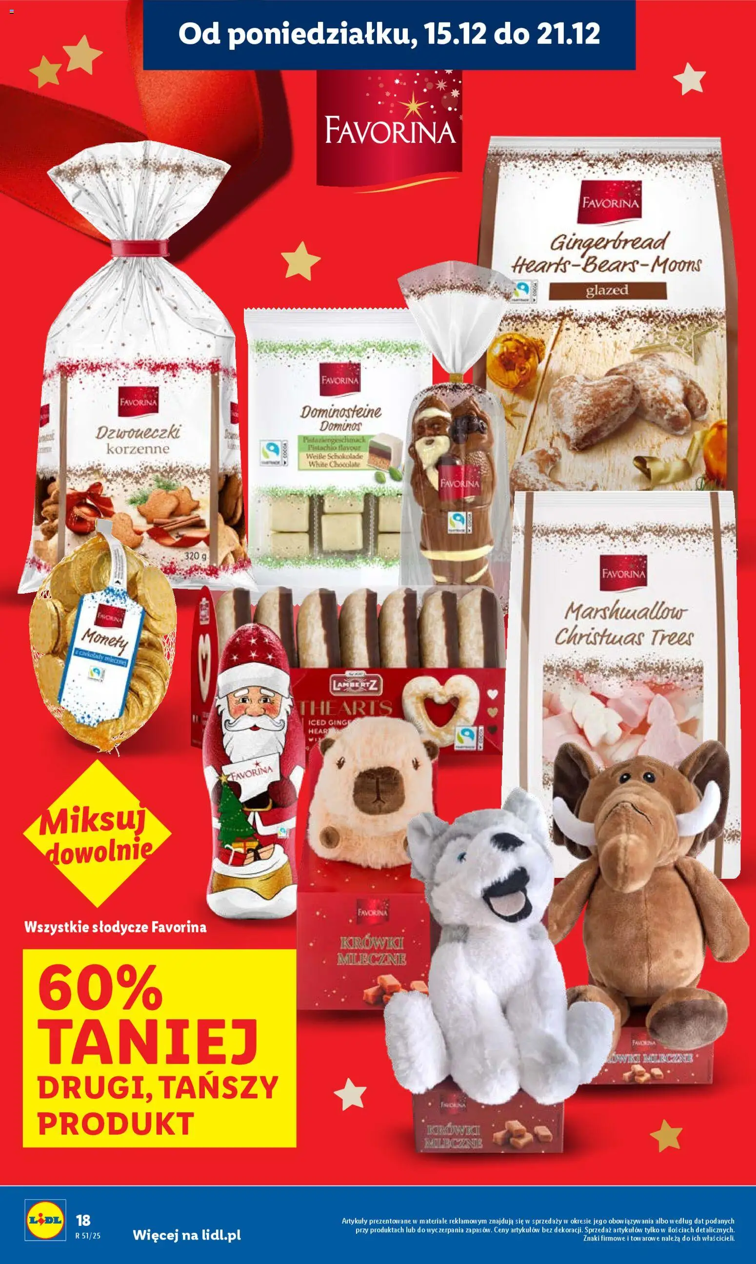 Lidl Gazetka od 15.12.2025 | Strona: 18 | Produkty: Czekolady, Słodycze, Pianki, Cukierki