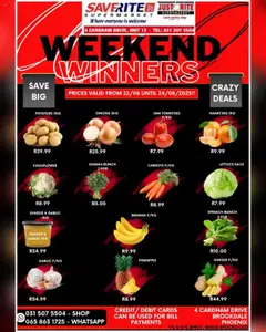 Preview of Saverite specials valid from 22.08.2025