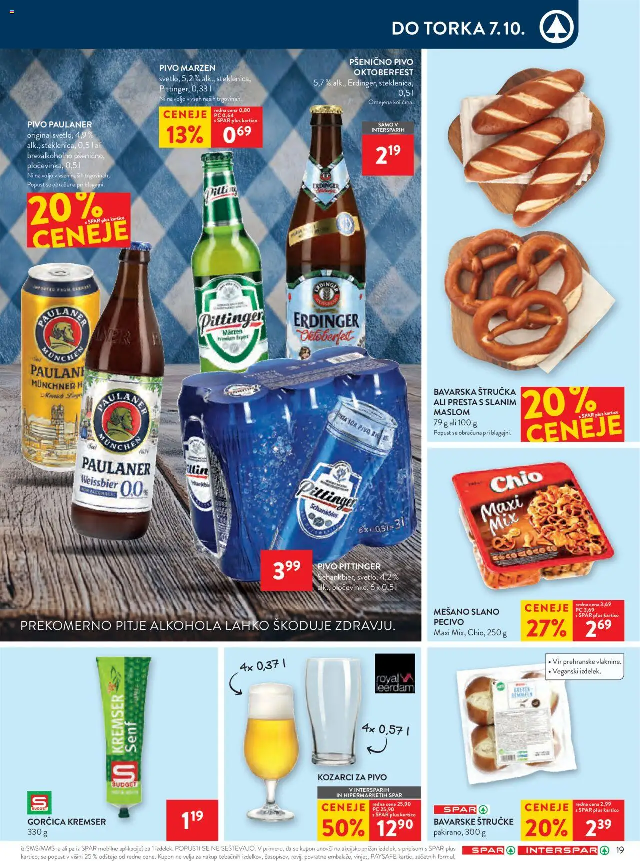 Novi Spar katalog ponudbe – veljaven od 01.10.2025 | Stran: 25 | Izdelki: Štručka, Gorčica, Pivo