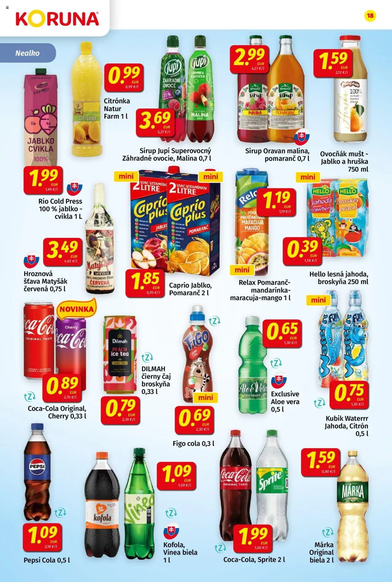 Koruna leták │ platný od 20.06.2025 | Strana: 18 | Produkty: Cvikla, Coca cola, Mango, Cola