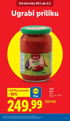 Kania Ajvar Blagi, Ajvar blagi in a jar - pregled Lidl kataloga - važi od 29.01.2026 | Strana: 5