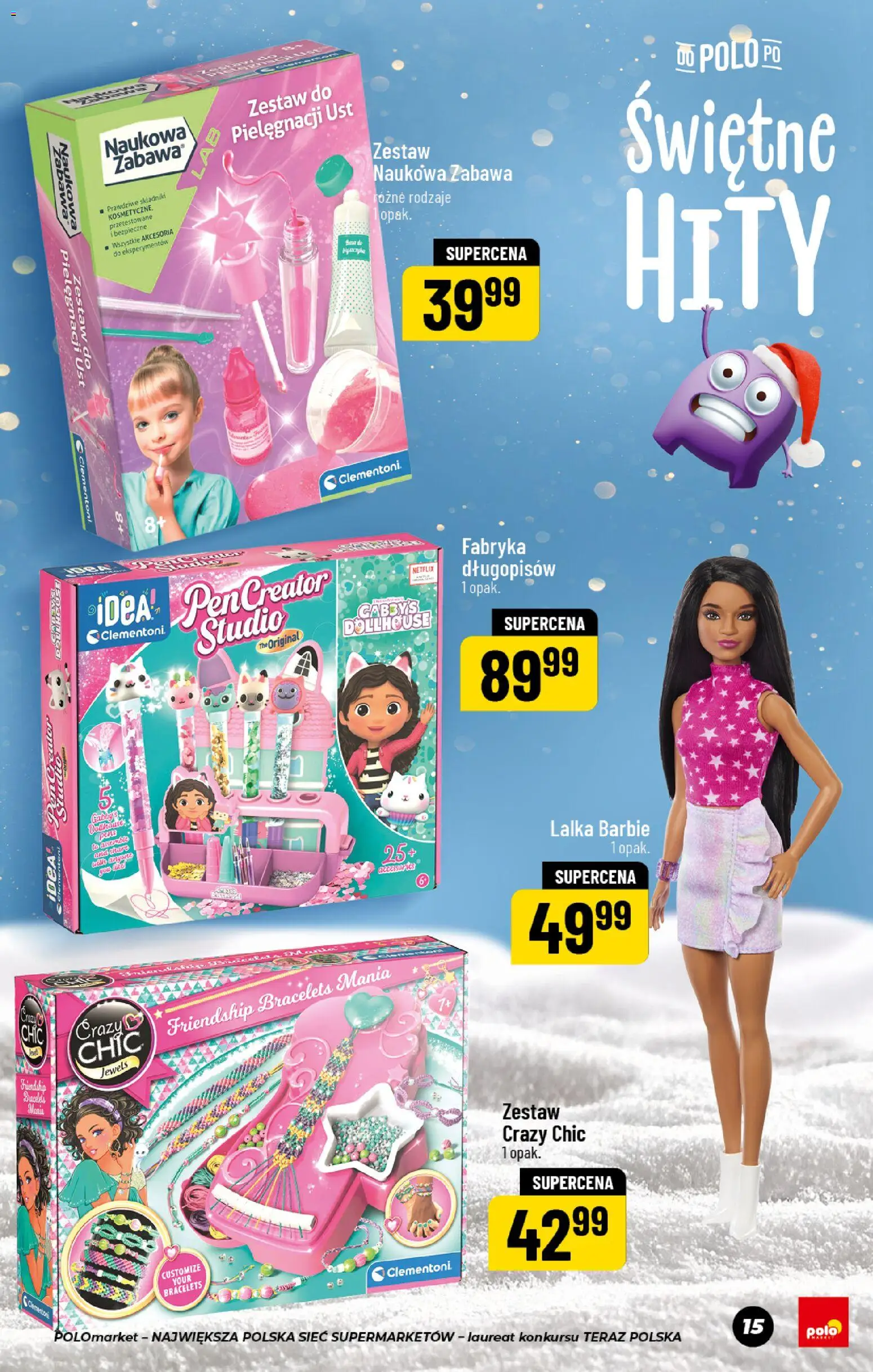 POLOmarket Gazetka - Boże Narodzenie od 07.11.2025 | Strona: 15 | Produkty: Lalka, Barbie