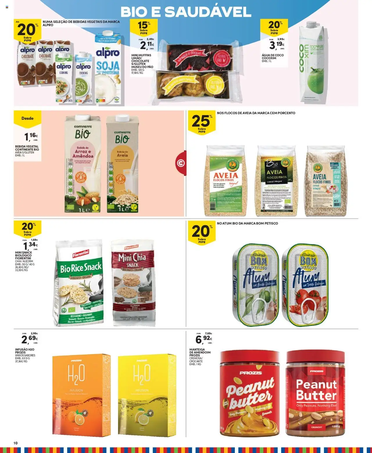 Continente folheto Madeira │ válido de 19.08.2025 | Página: 10 | Produtos: Pão, Chocolate, Arroz, Tomate