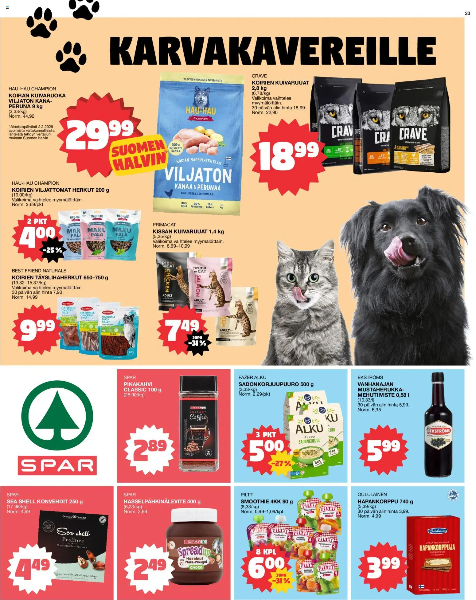 Tokmanni tarjoukset – voimassa 16.02.2026 alkaen | Sivu: 23 | Tuotteet: Mango, Kana, Pikakahvi, Peruna