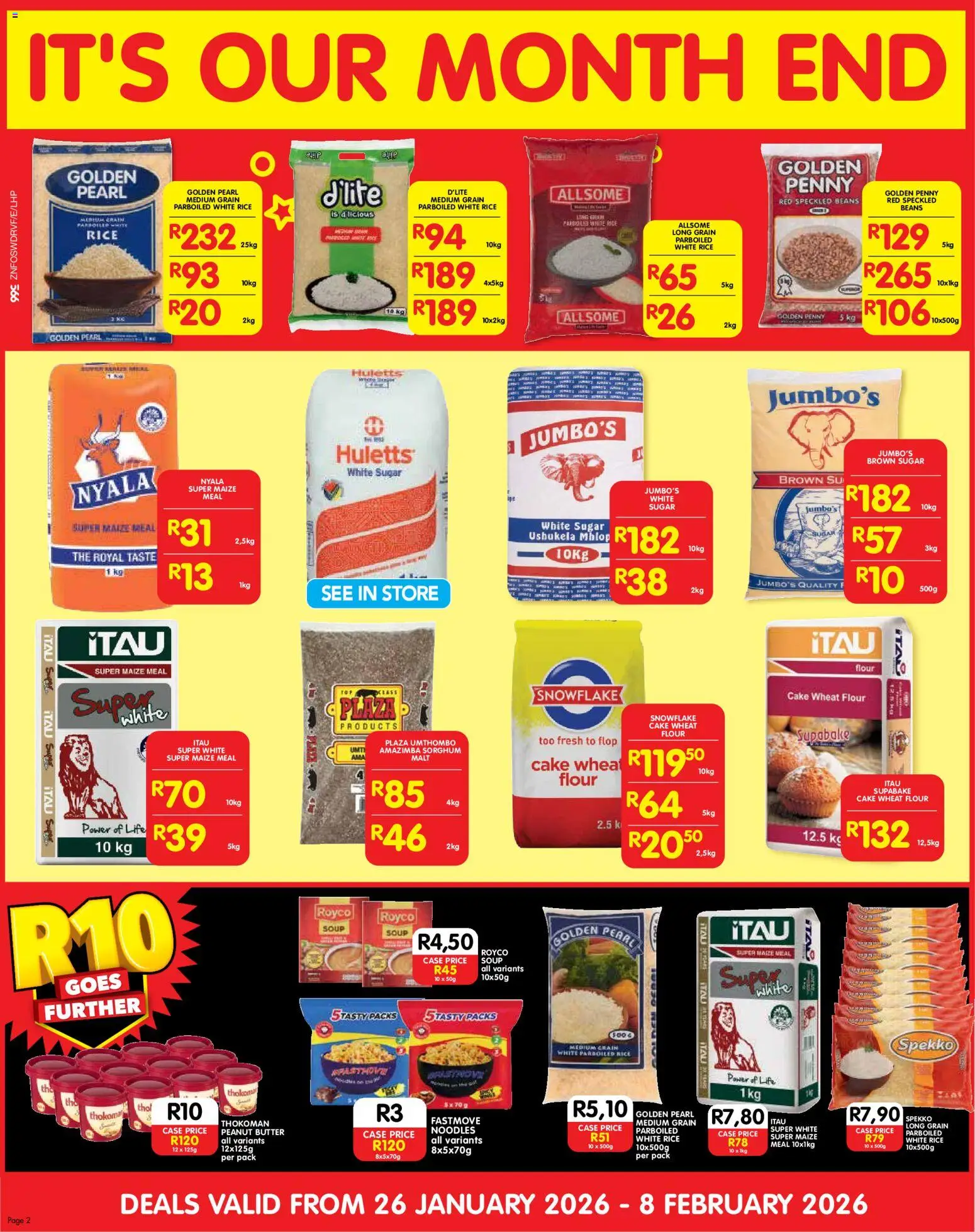 New Shoprite catalogue – valid from 26.01.2026 | Page: 2 | Products: Beans, Case, Soup, Sugar