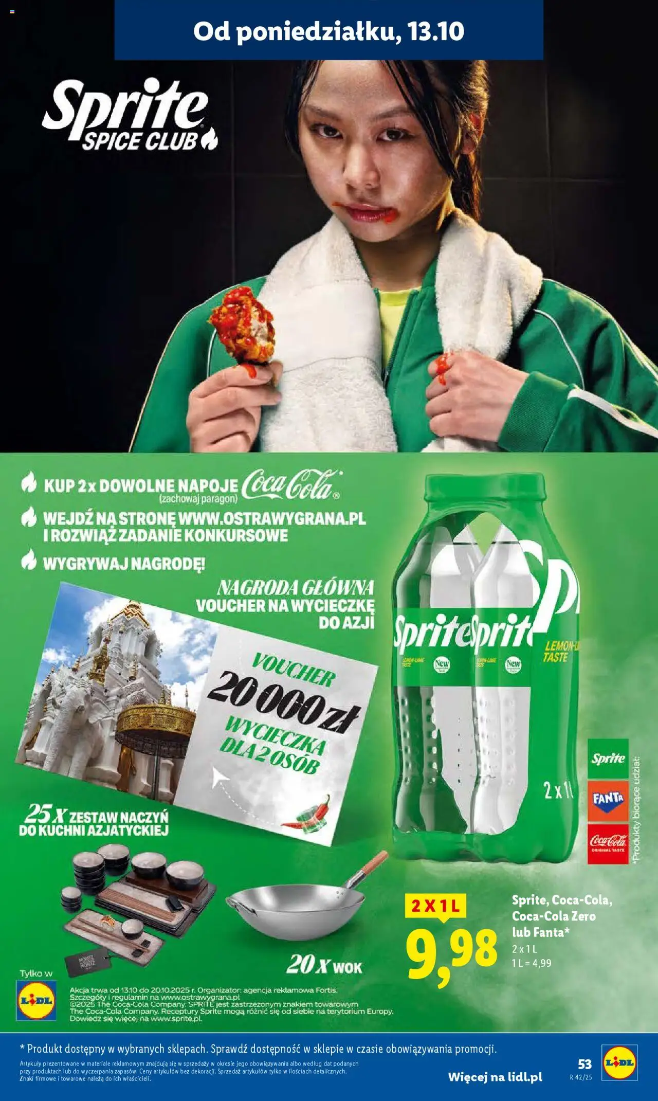 Lidl Gazetka od 13.10.2025 | Strona: 53 | Produkty: Napoje, Sprite