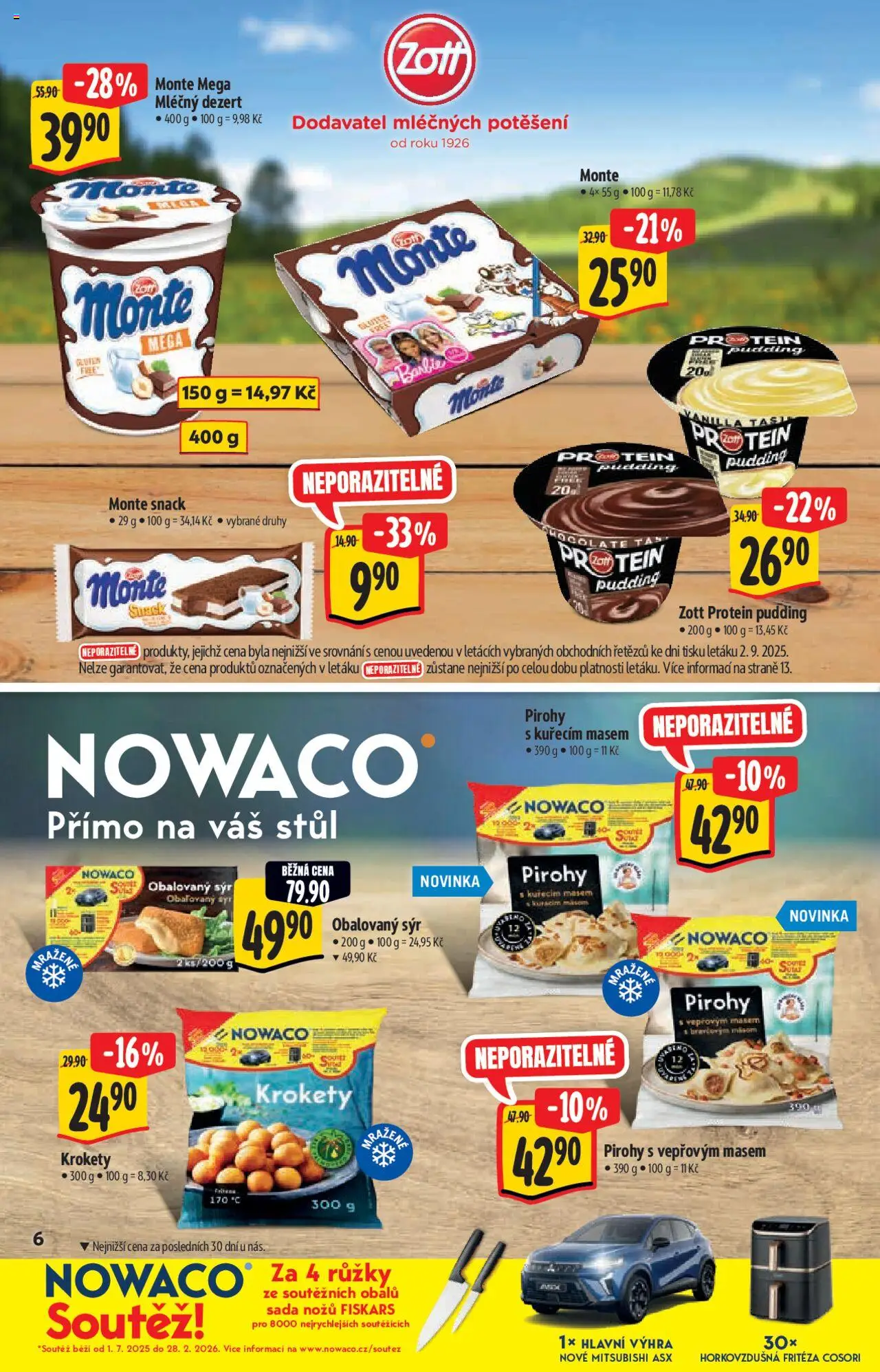 Albert katalog - Supermarket od 10.09.2025 | Strana: 6 | Produkty: Sýr, Fritéza, Protein pudding, Stůl
