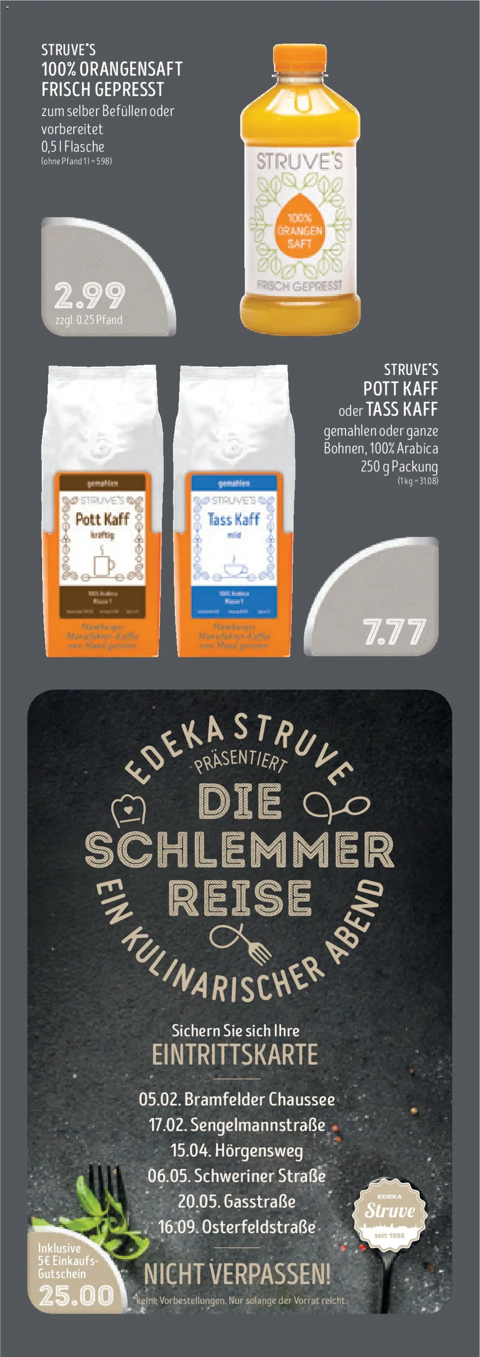 Edeka Struve Prospekt 	 – gültig ab 26.01.2026 | Seite: 20 | Produkte: Orangen, Orangensaft, Saft