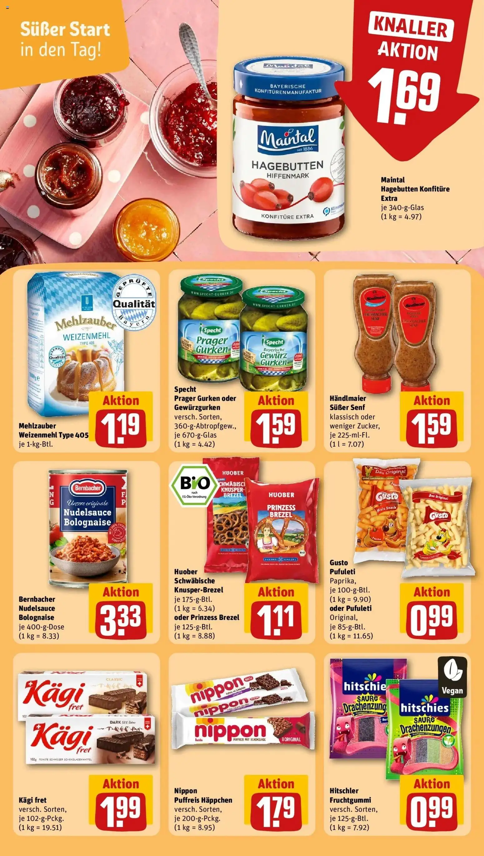 Rewe prospekt Denkendorf	 – gültig ab 09.02.2026 | Seite: 10 | Produkte: Schokolade, Weizenmehl, Pasta, Gurken