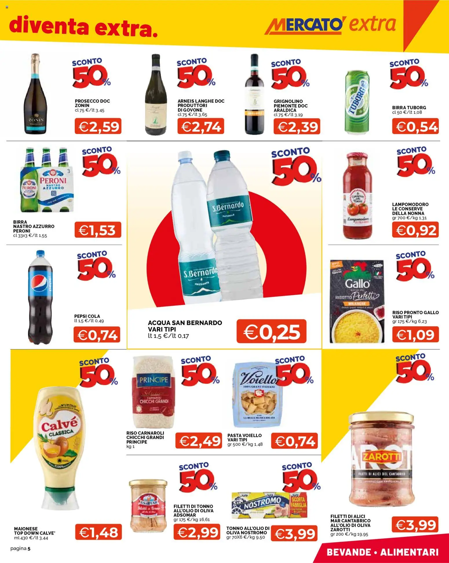 Volantino Mercatò del 24.11.2025 | Pagina: 5 | Prodotti: Riso, Prosecco, Top, Pasta