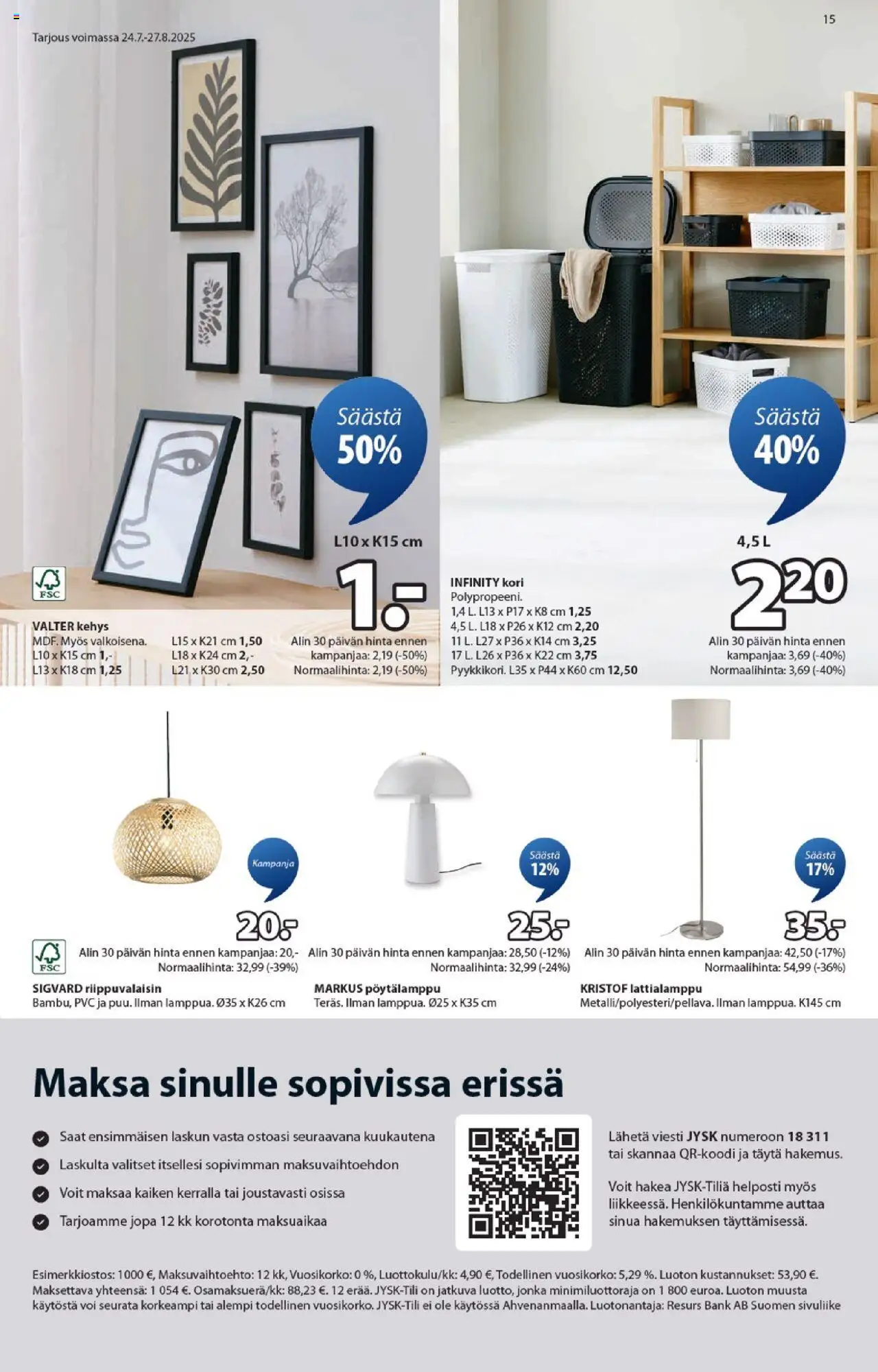  | Sivu: 15 | Tuotteet: Kori, Voi, Lattialamppu