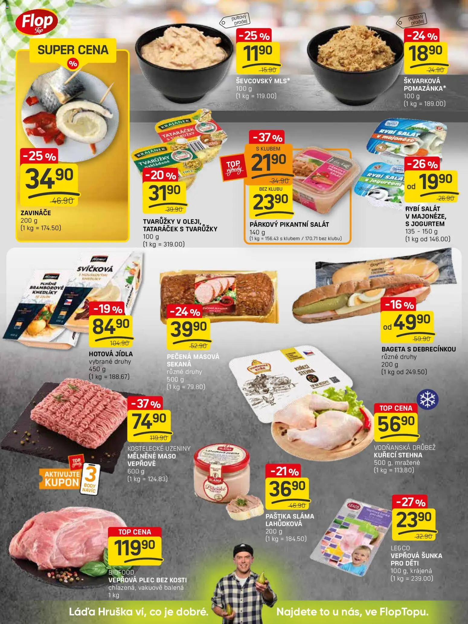 Flop leták - FlopTop od 02.01.2026 | Strana: 10 | Produkty: Šunka, Plec bez kosti, Maso, Kuřecí stehna