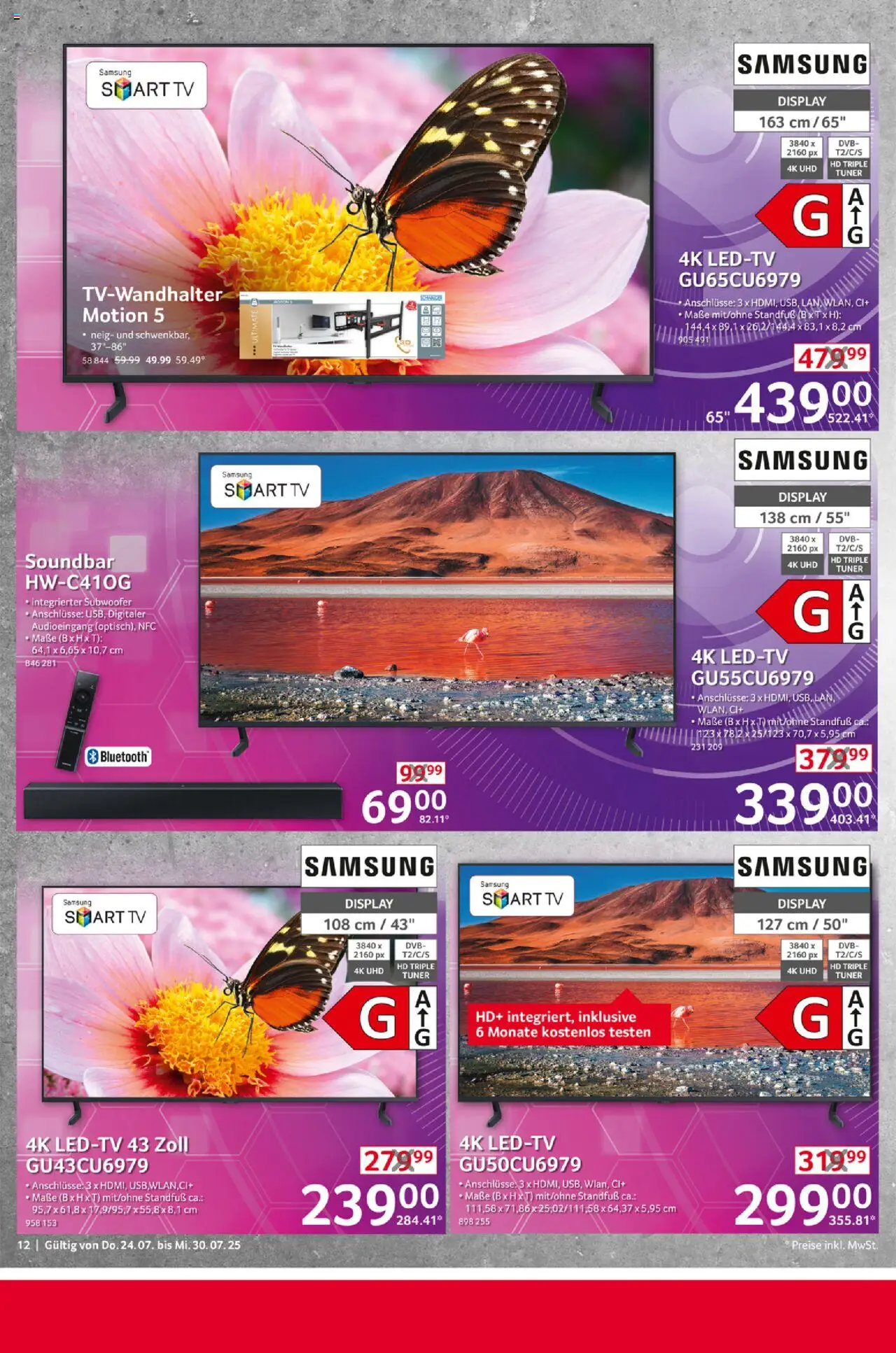 Selgros  Non Food - gültig ab dem 24.07.2025 | Seite: 12 | Produkte: Samsung, Smart TV, Soundbar, TV