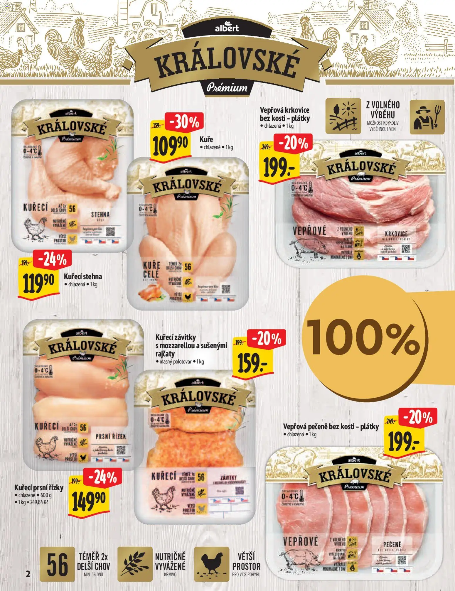 Albert katalog - Hypermarket od 25.03.2026 | Strana: 2 | Produkty: Kuřecí prsa, Vepřová pečeně, Krkovice, Kuřecí stehna