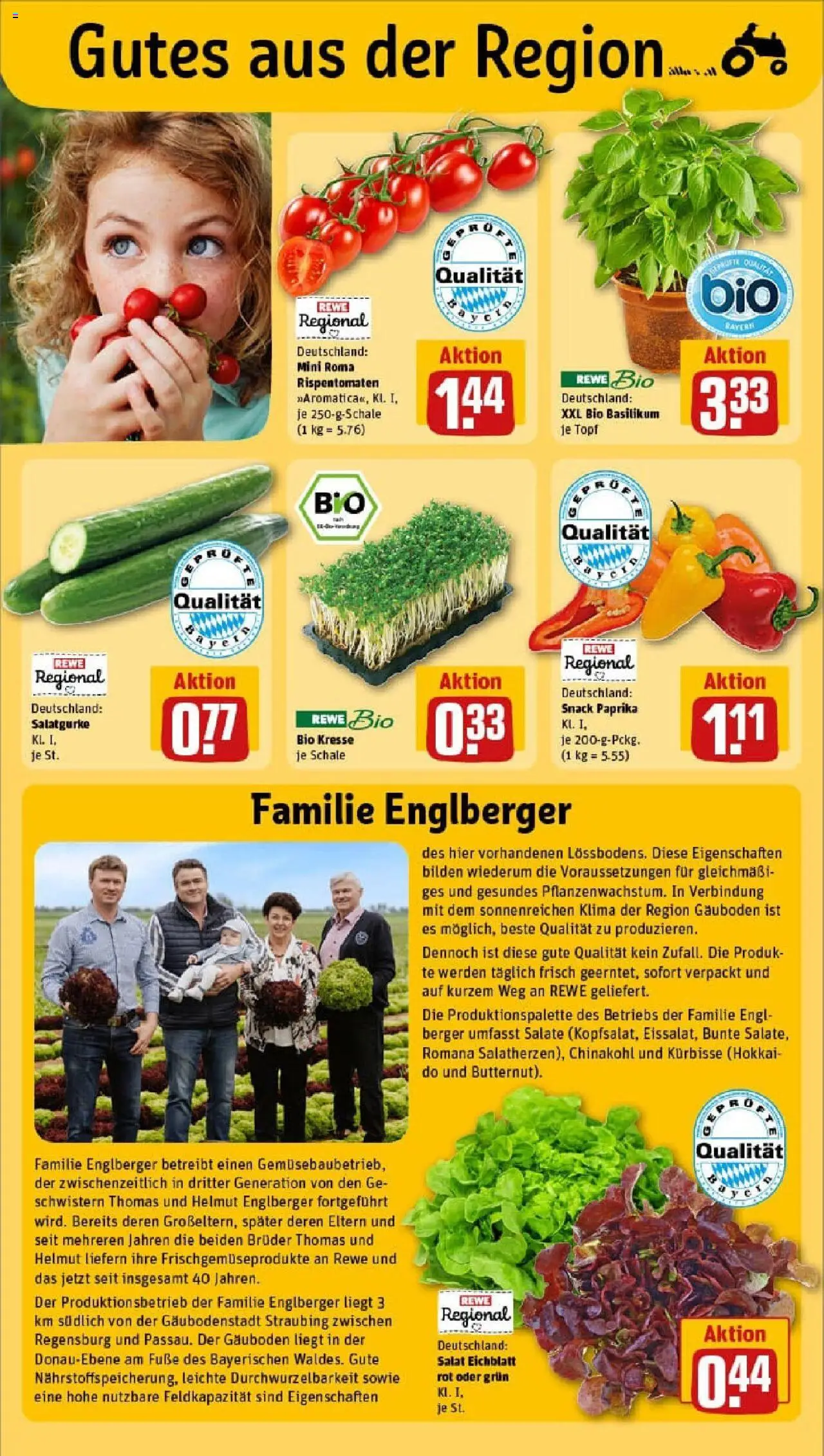 Rewe prospekt Tittling/ Tresdorf	 - gültig ab dem 29.06.2025 | Seite: 26 | Produkte: Paprika, Chinakohl, Salat