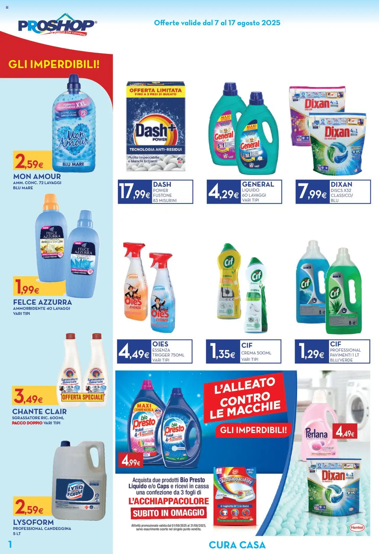 Volantino Proshop del 07.08.2025 | Pagina: 2 | Prodotti: Crema, Ammorbidente, Sgrassatore, Profumo