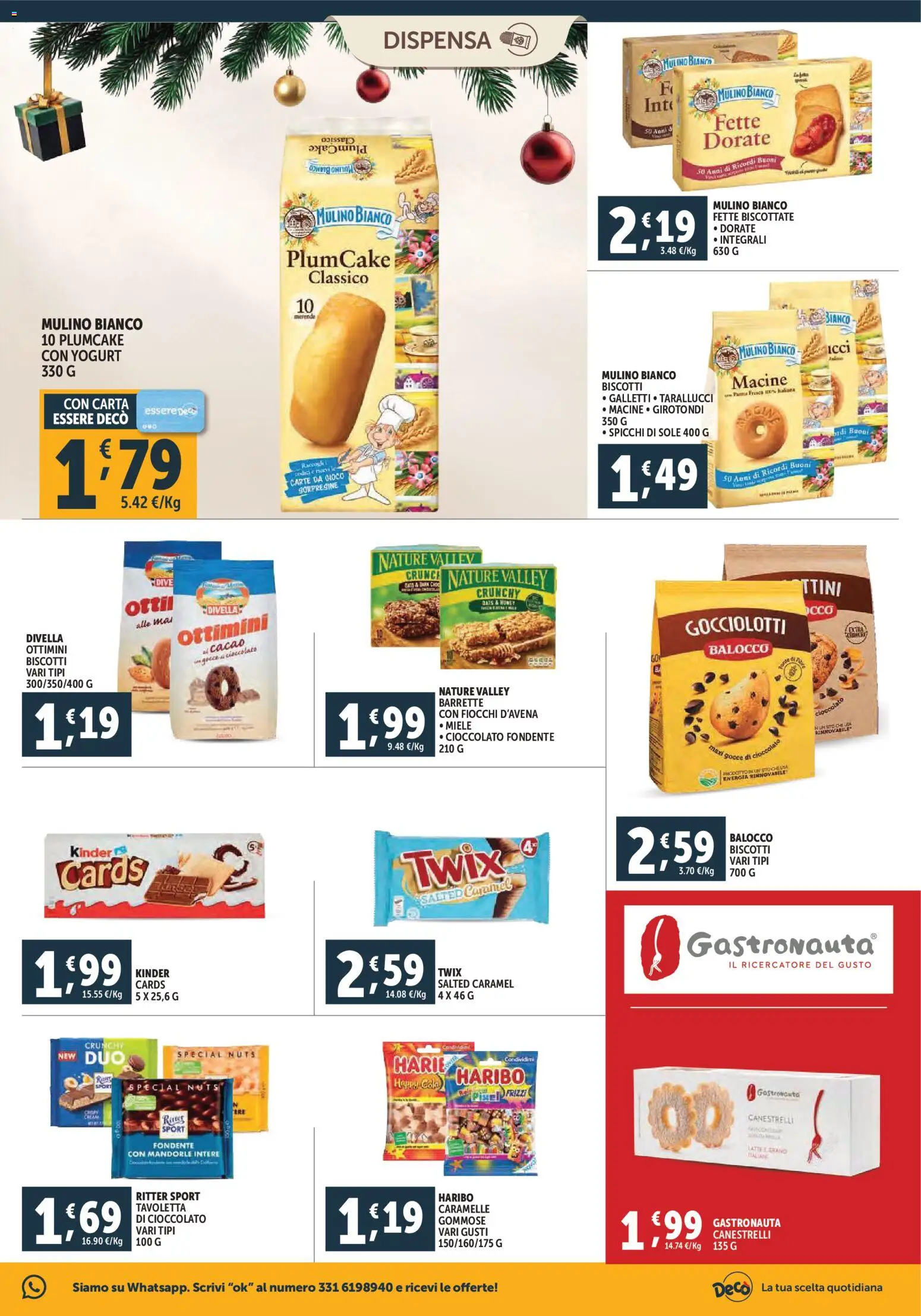 Volantino Decò del 02.12.2025 | Pagina: 15 | Prodotti: Fiocchi, Latte, Cacao, Fette biscottate