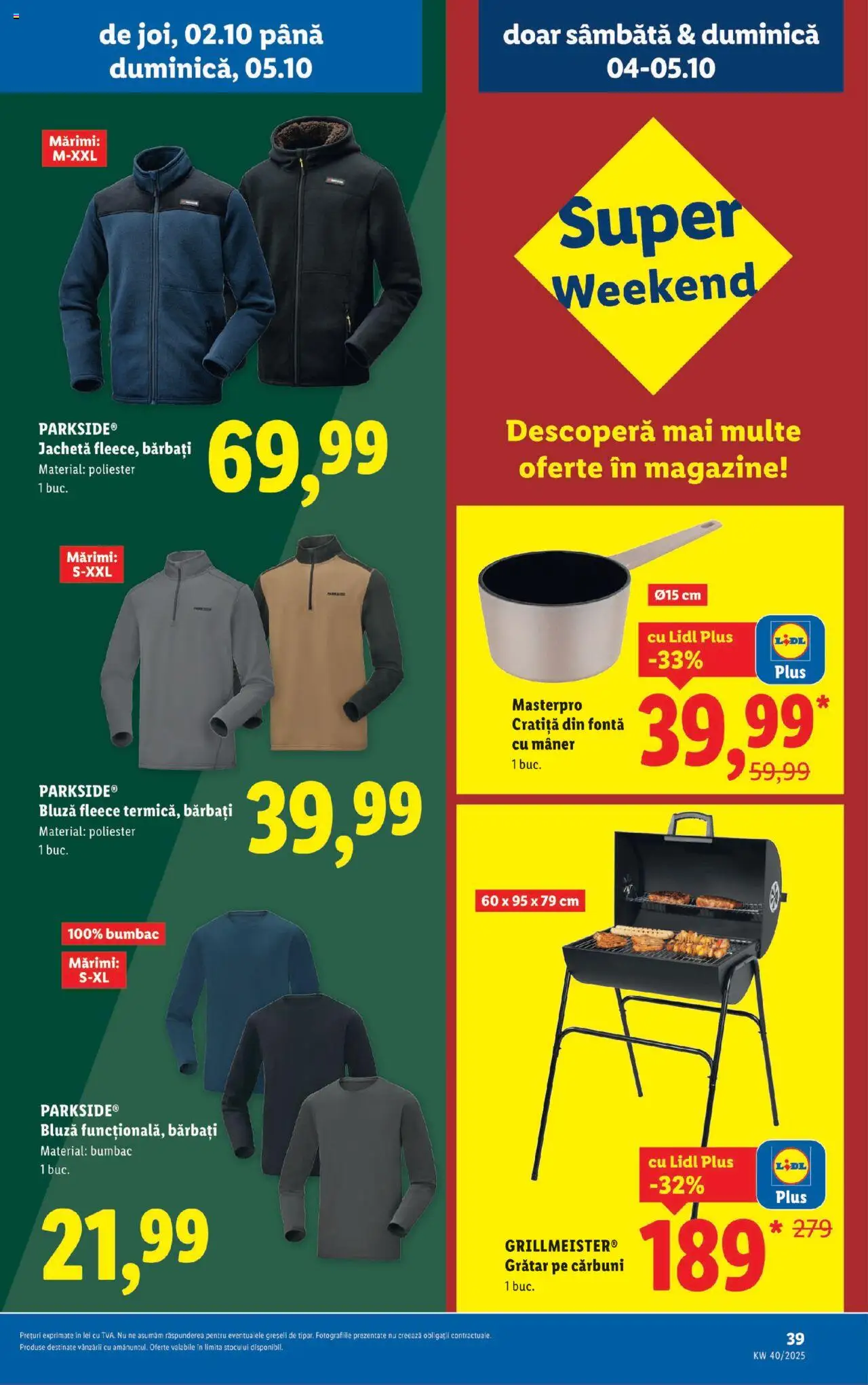 Noul catalog Lidl – valabil de la 29.09.2025 | Pagină: 39 | Produse: Jachetă, Cratiță, Grill, Mâner