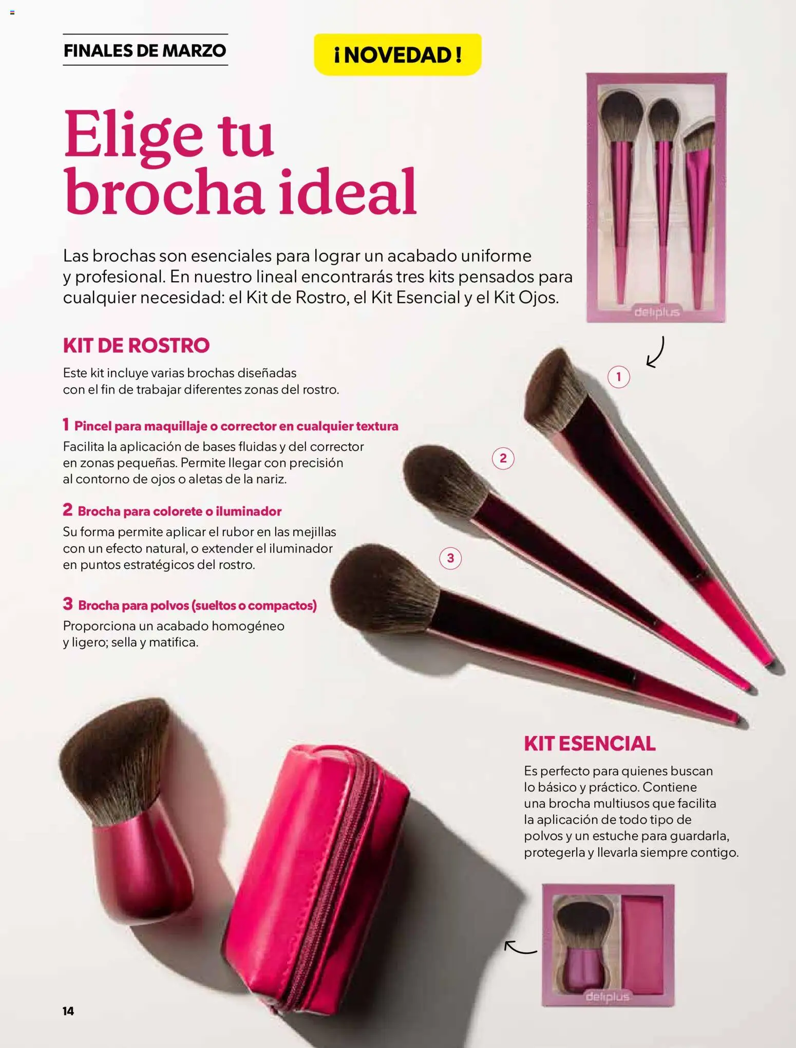 Catálogo Mercadona - febrero-marzo 2026 │ válido desde el 01.02.2026 | Página: 14 | Productos: Rubor, Iluminador, Colorete, Brocha