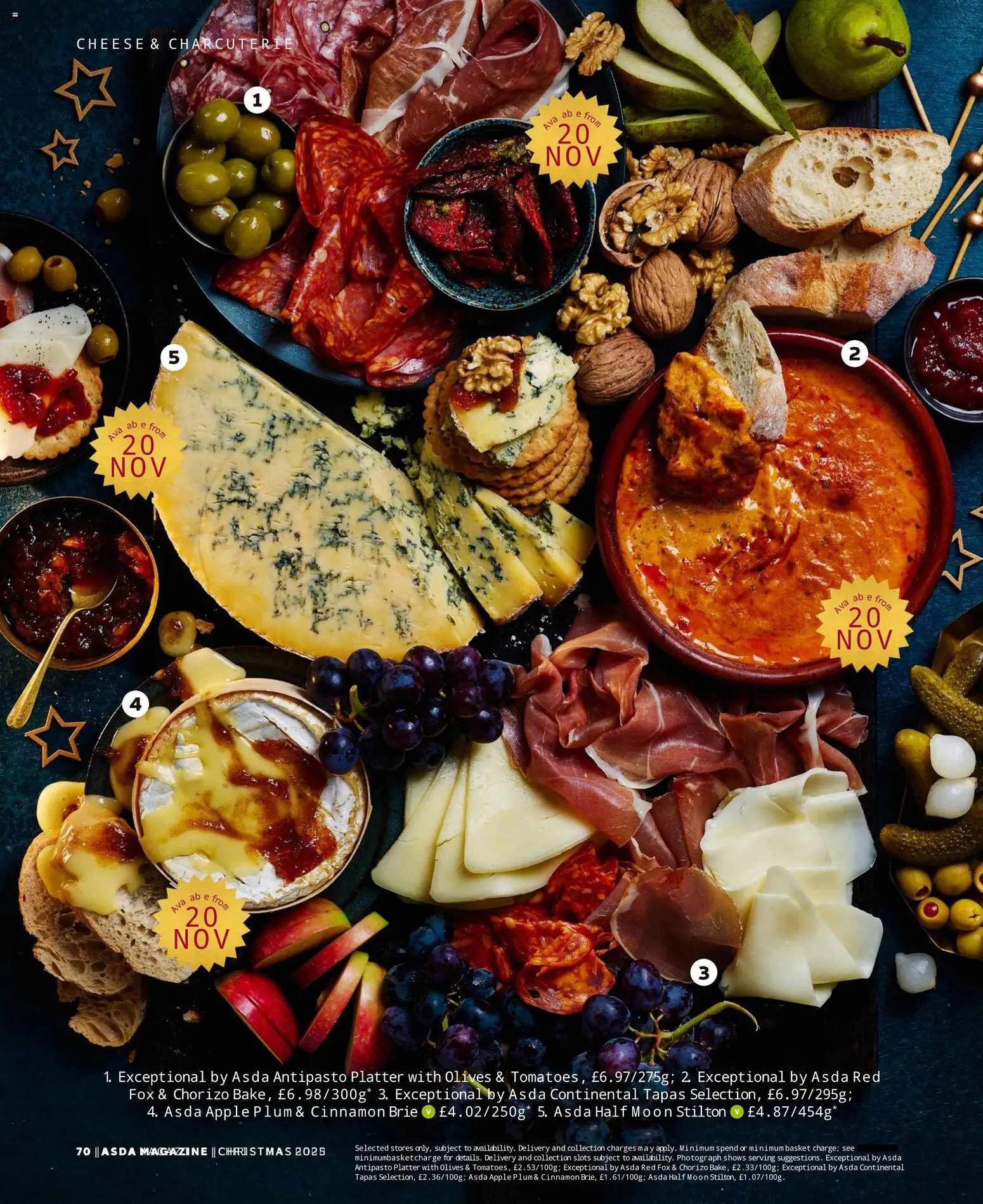 {H1} | Page: 70 | Products: Basket, Tapas, Cheese, Apple