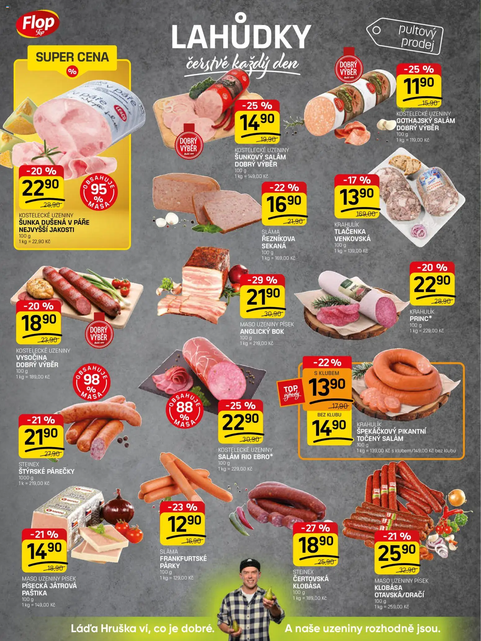 Flop leták - FlopTop od 04.02.2026 | Strana: 2 | Produkty: Salám, Šunka, Písek, Uzeniny