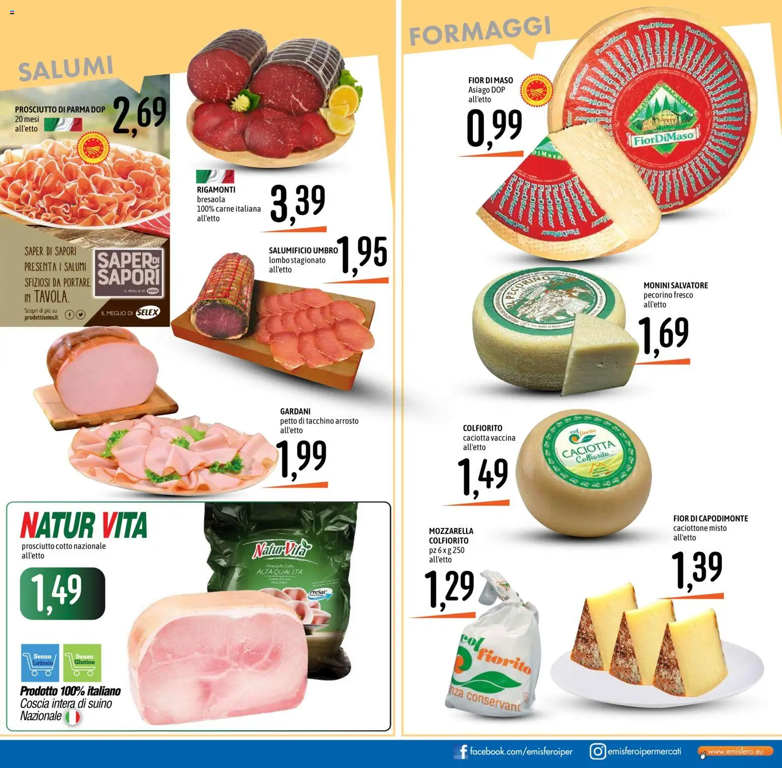 Volantino Emisfero del 12.03.2026 | Pagina: 17 | Prodotti: Arrosto, Suino, Tacchino, Mozzarella