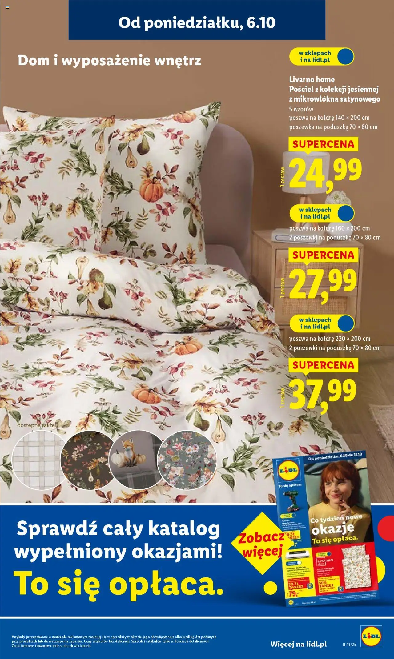 Lidl Gazetka od 06.10.2025 | Strona: 13 | Produkty: Pościel