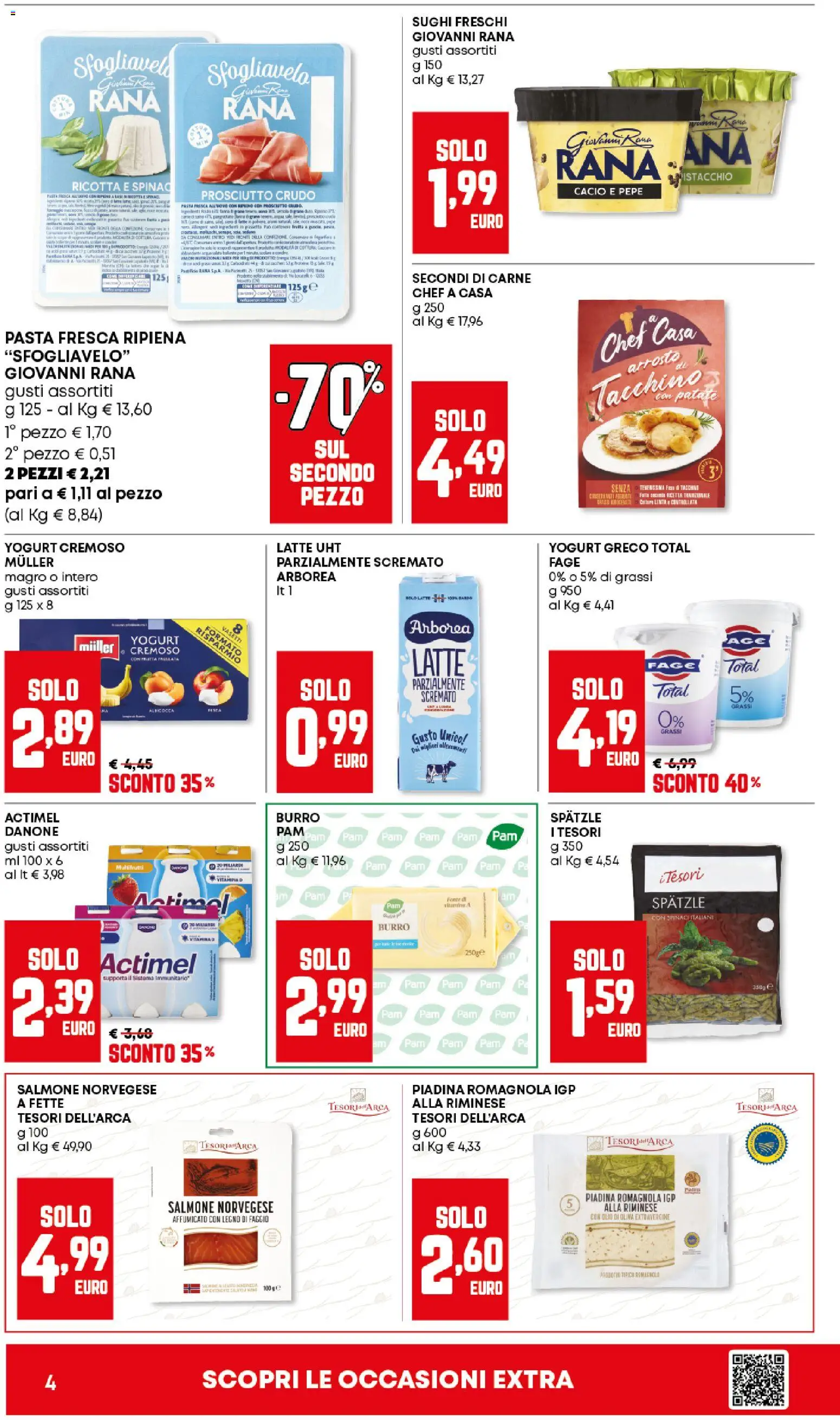 Volantino Panorama del 12.02.2026 | Pagina: 4 | Prodotti: Salmone, Tacchino, Latte, Ricotta