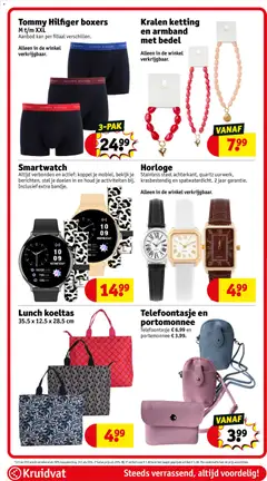 Smartwatch, Altijd verbonden en actief: koppel je mobiel, bekijk je berichten, stel je doelen in en houd je activiteiten bij. Inclusief extra bandje. - Voorbeeld van een folder van Kruidvat, geldig van 10.03.2026 | Pagina: 94