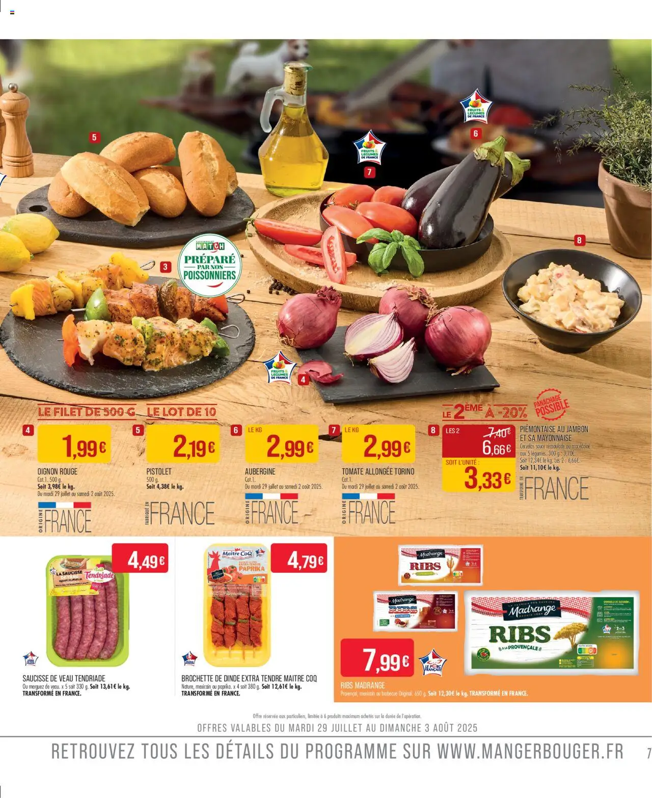  | Page: 7 | Produits: Oignon, Jambon, Saucisse, Ribs