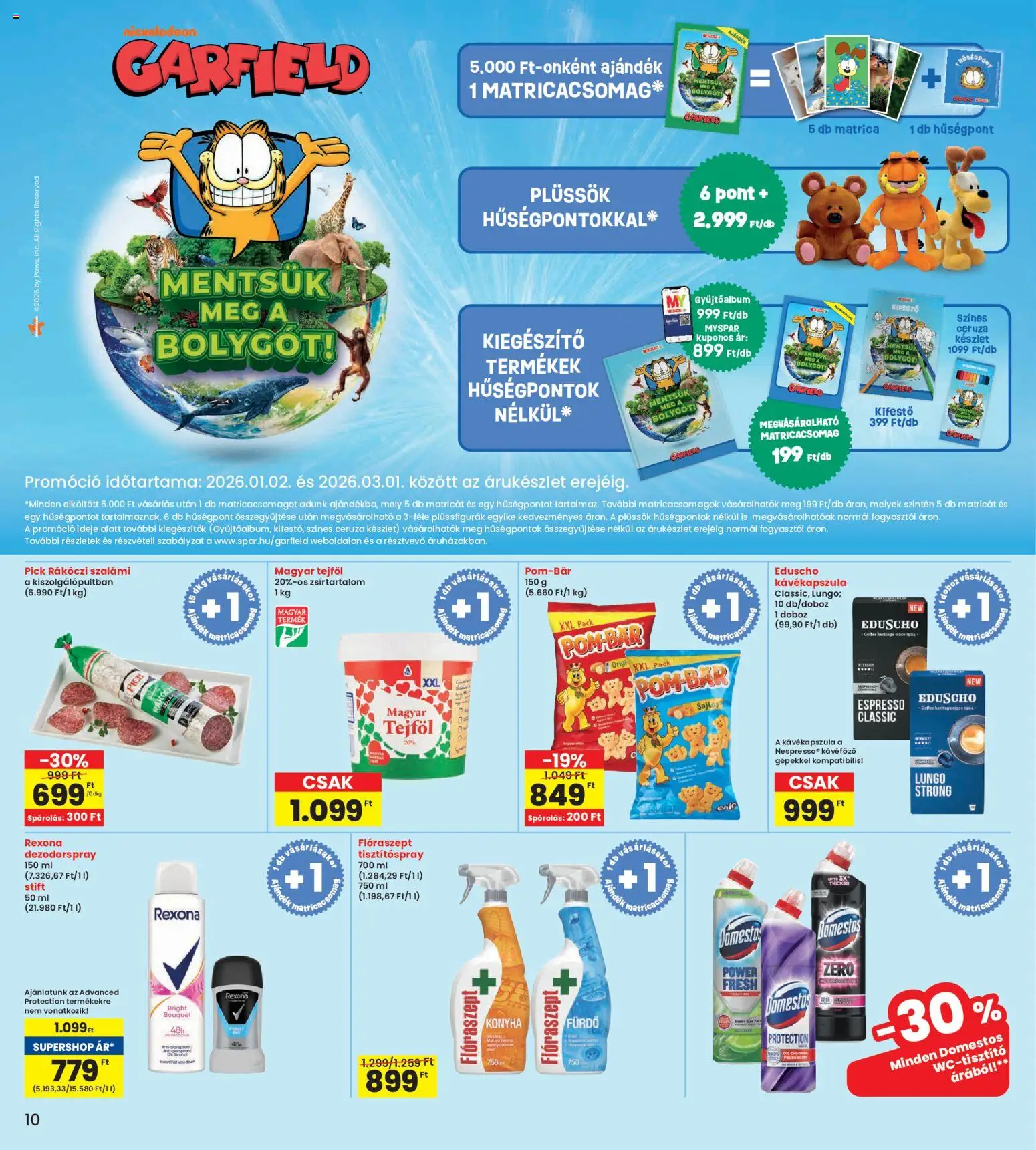 Interspar akciós ujság - amely érvényes a következő dátumtól: 29.01.2026 | Oldal: 10 | Termékek: Rákóczi szalámi, Kávéfőző, Stift, Szalámi