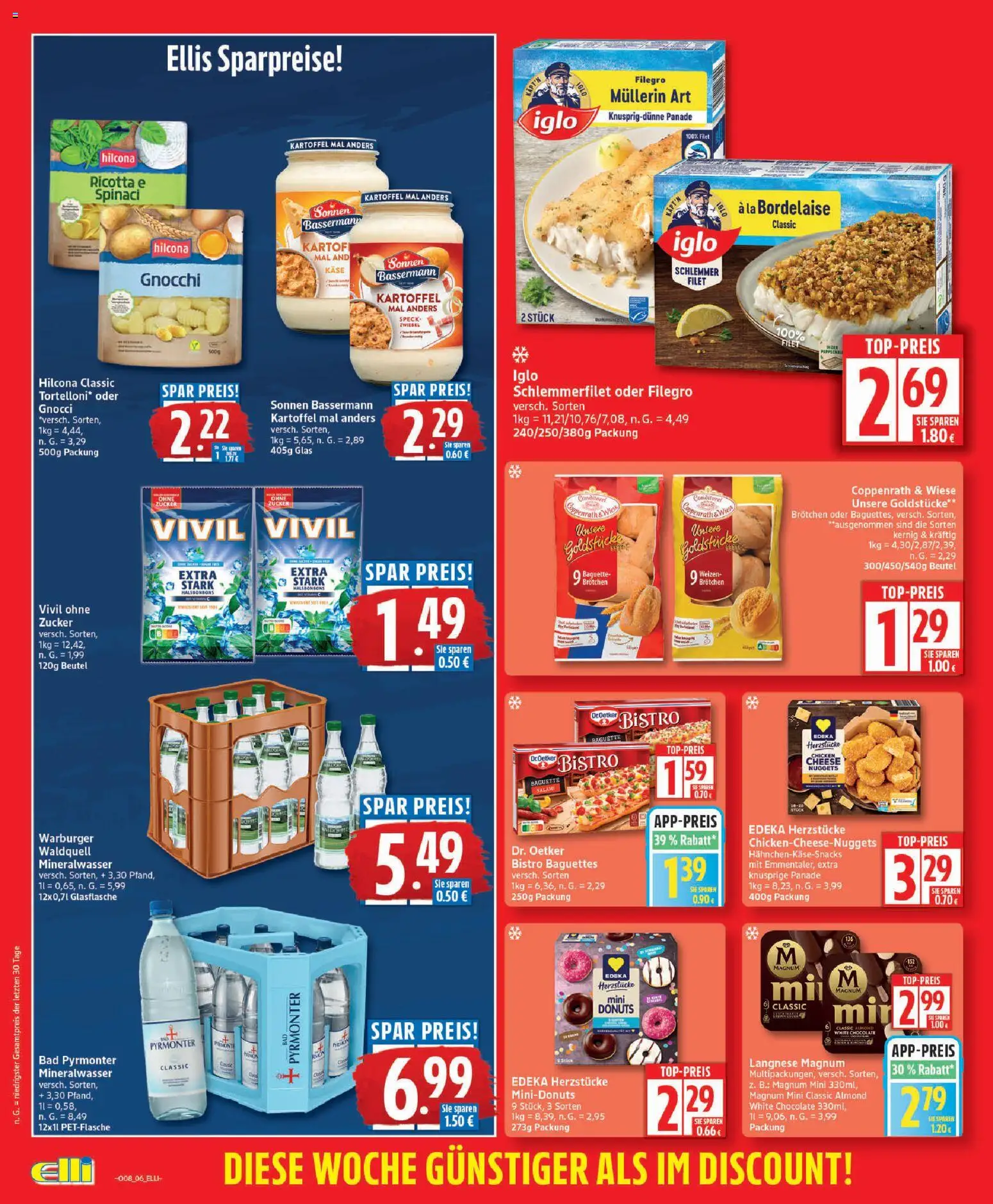 Elli Markt Prospekt 	 – gültig ab 16.02.2026 | Seite: 6 | Produkte: Gnocci, Iglo, Baguette, Salami