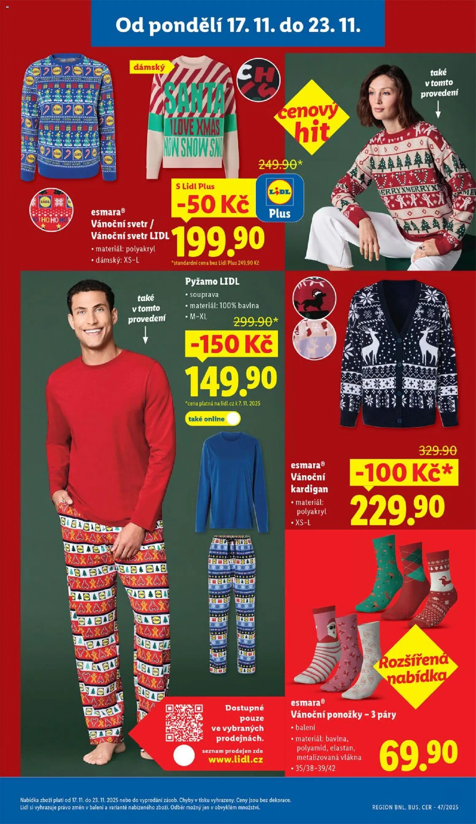 Lidl Black Friday od 17.11.2025 | Strana: 49 | Produkty: Svetr, Ponožky, Pyžamo, Vánoční svetr