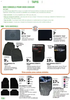 l'auto E.Leclerc - Prévisualisation de l'auto E.Leclerc Le guide auto & 2 roues valide à partir de 22.04.2025 | Page: 108 | Produits: Tapis