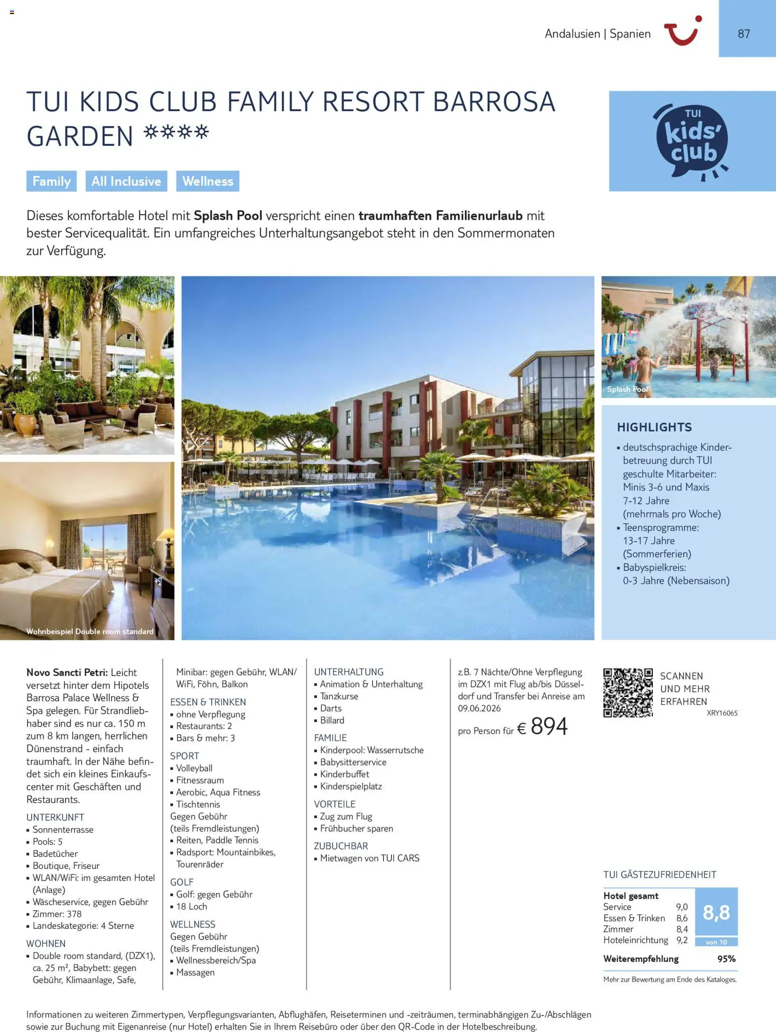 Aida  Südeuropa & Nordafrika 2026/27 – gültig ab 01.01.2026 | Seite: 87 | Produkte: Babybett, Volleyball