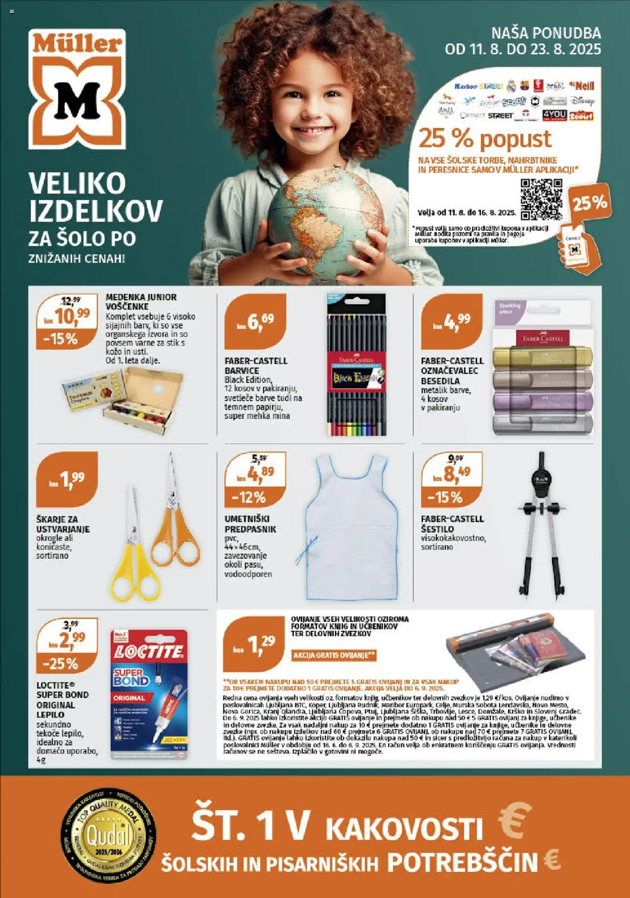 Müller katalog │ velja od 11.08.2025 | Stran: 1 | Izdelki: Barvice, Lepilo