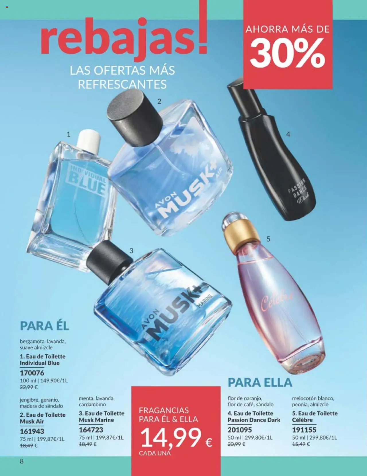 Catálogo AVON campaña 7 │ válido desde el 01.07.2025 | Página: 8 | Productos: Eau de toilette, Χοιρινό παϊδάκι