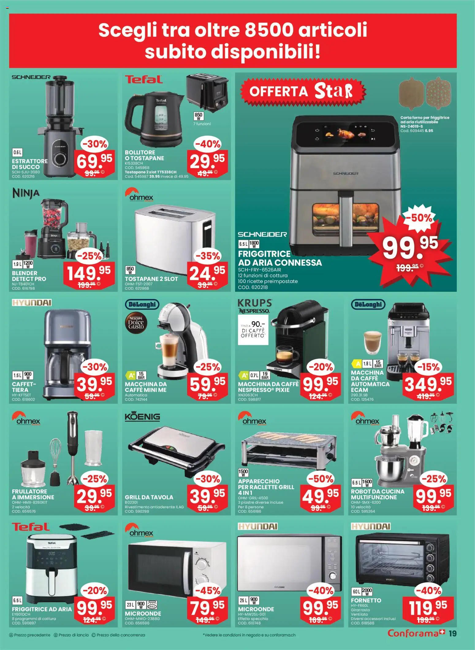 Conforama Aktionen Mobili e Materassi – gültig ab 28.01.2026 | Seite: 19 | Produkte: Raclette, Grill