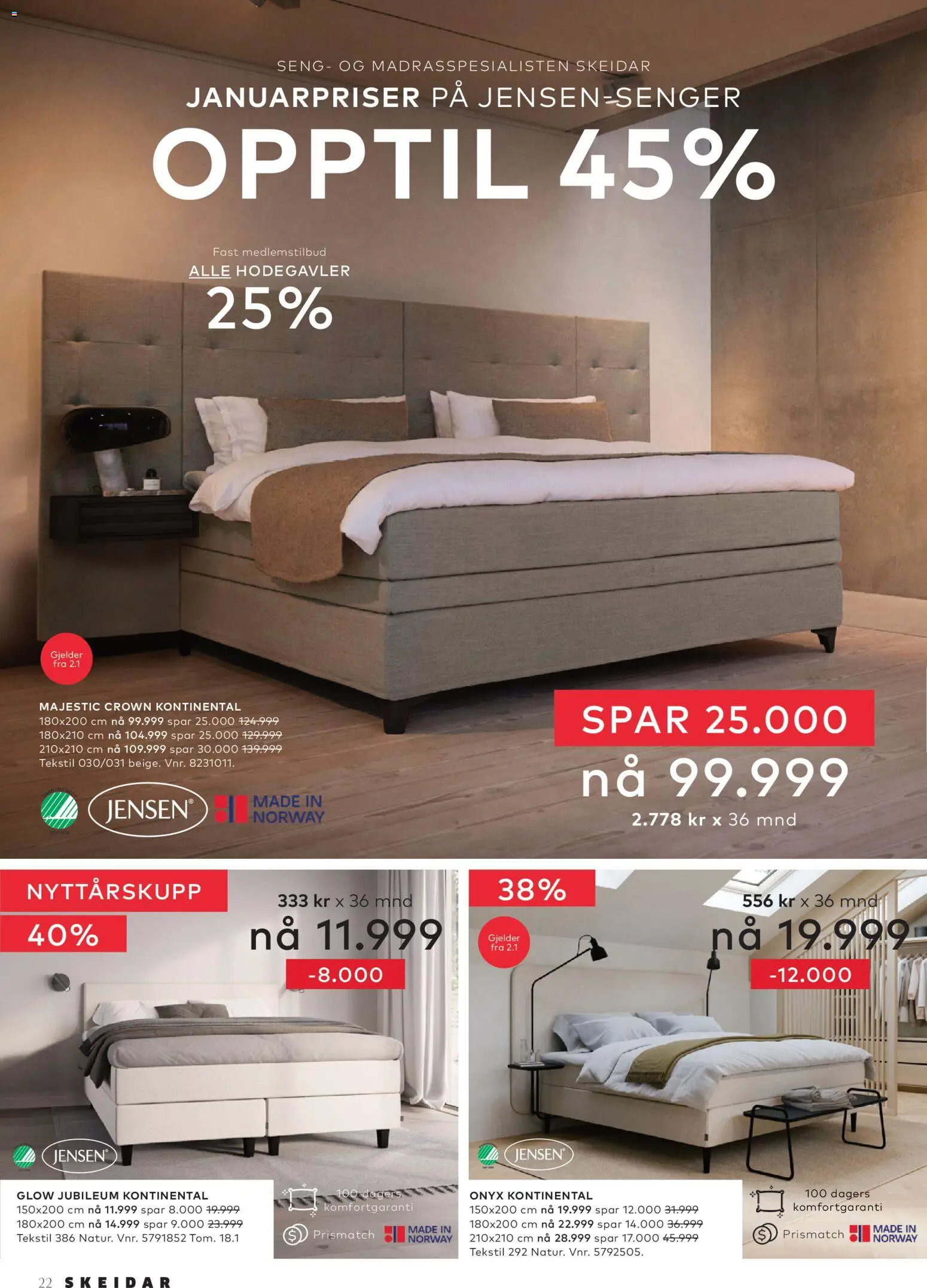 {H1} | Side: 22 | Produkter: Seng