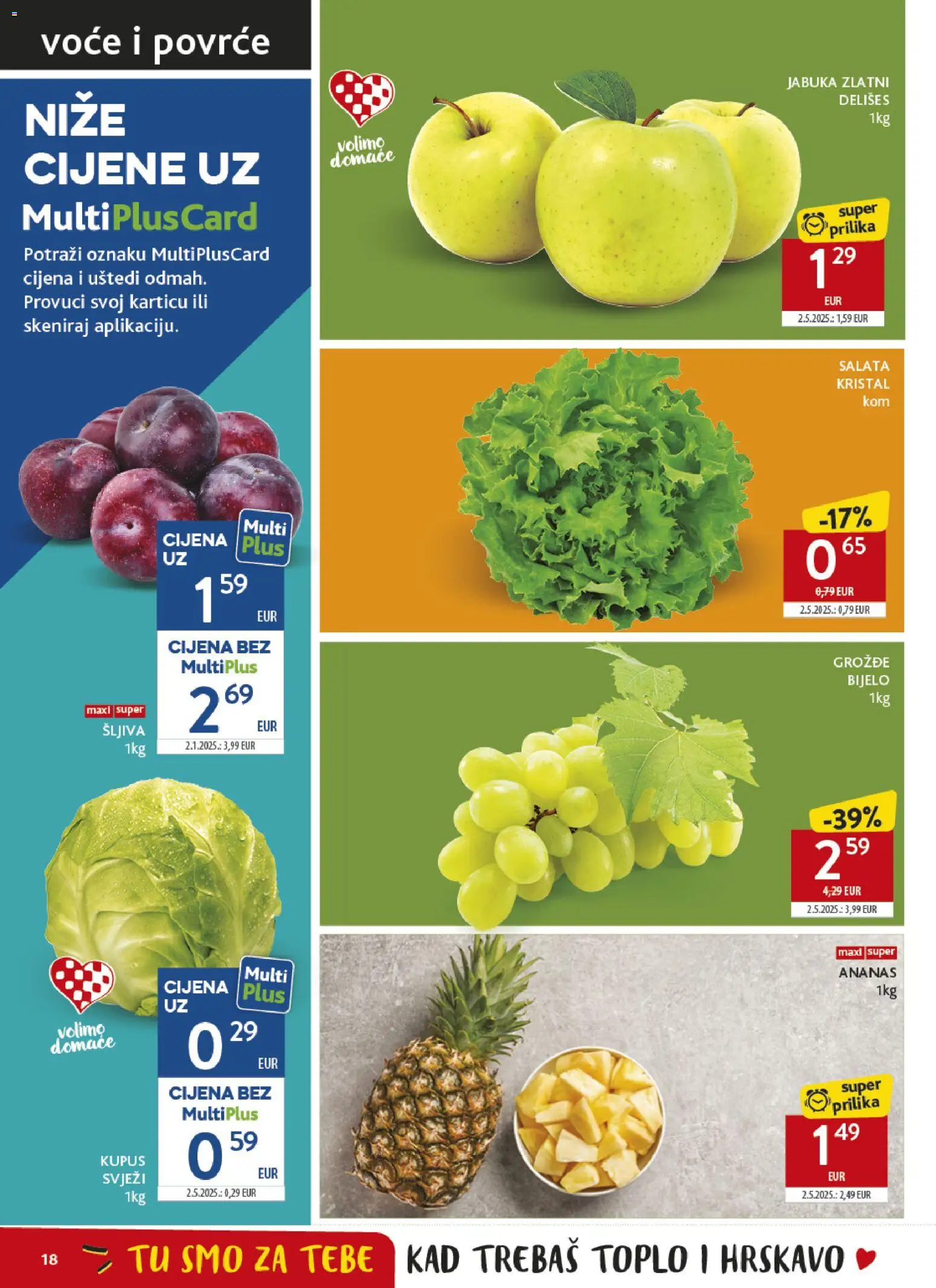 Konzum katalog | vrijedi od 11.03.2026 | Stranica: 18 | Proizvodi: Ananas, Salata, Povrće, Grožđe