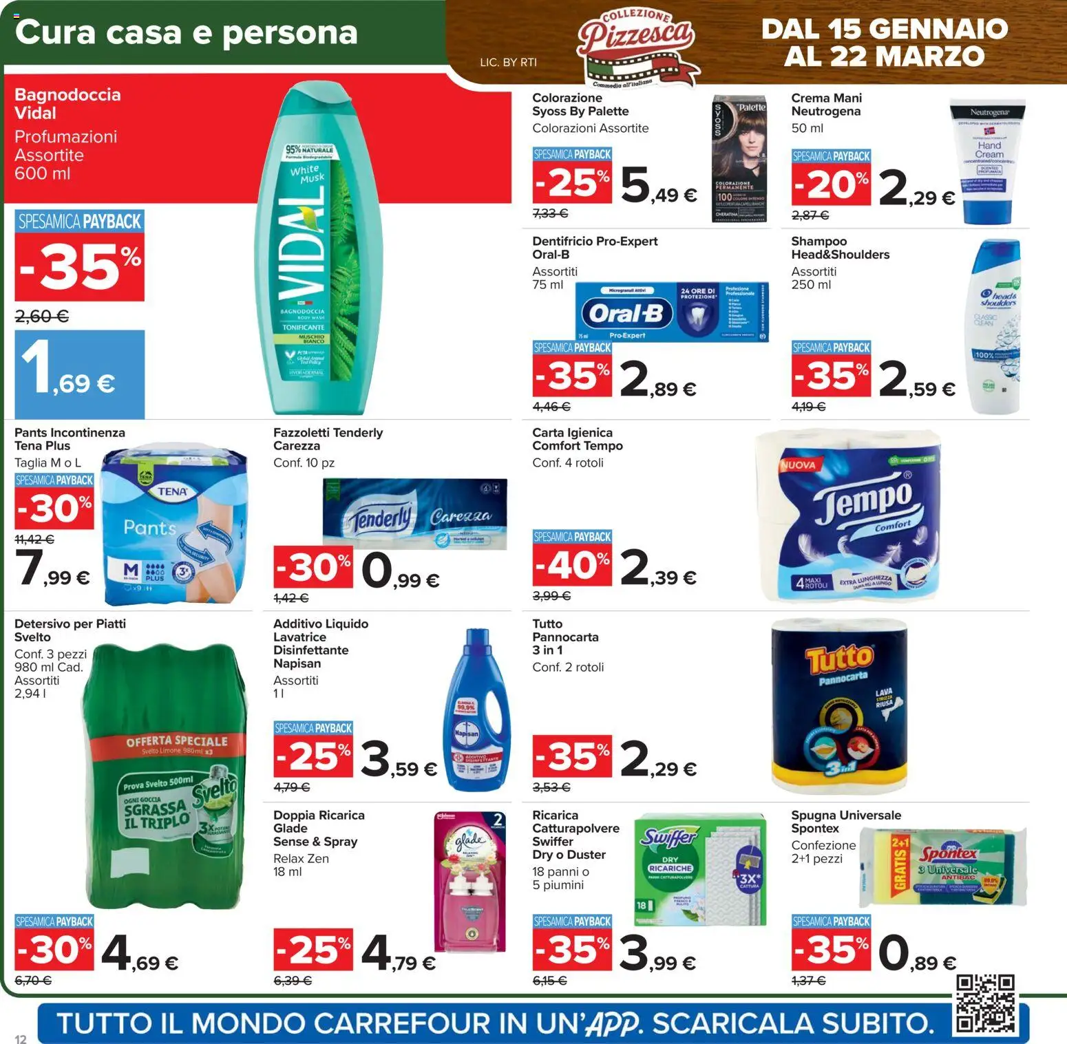 Volantino Carrefour del 27.01.2026 | Pagina: 12 | Prodotti: Dentifricio, Detersivo per piatti, Limone, Lavatrice