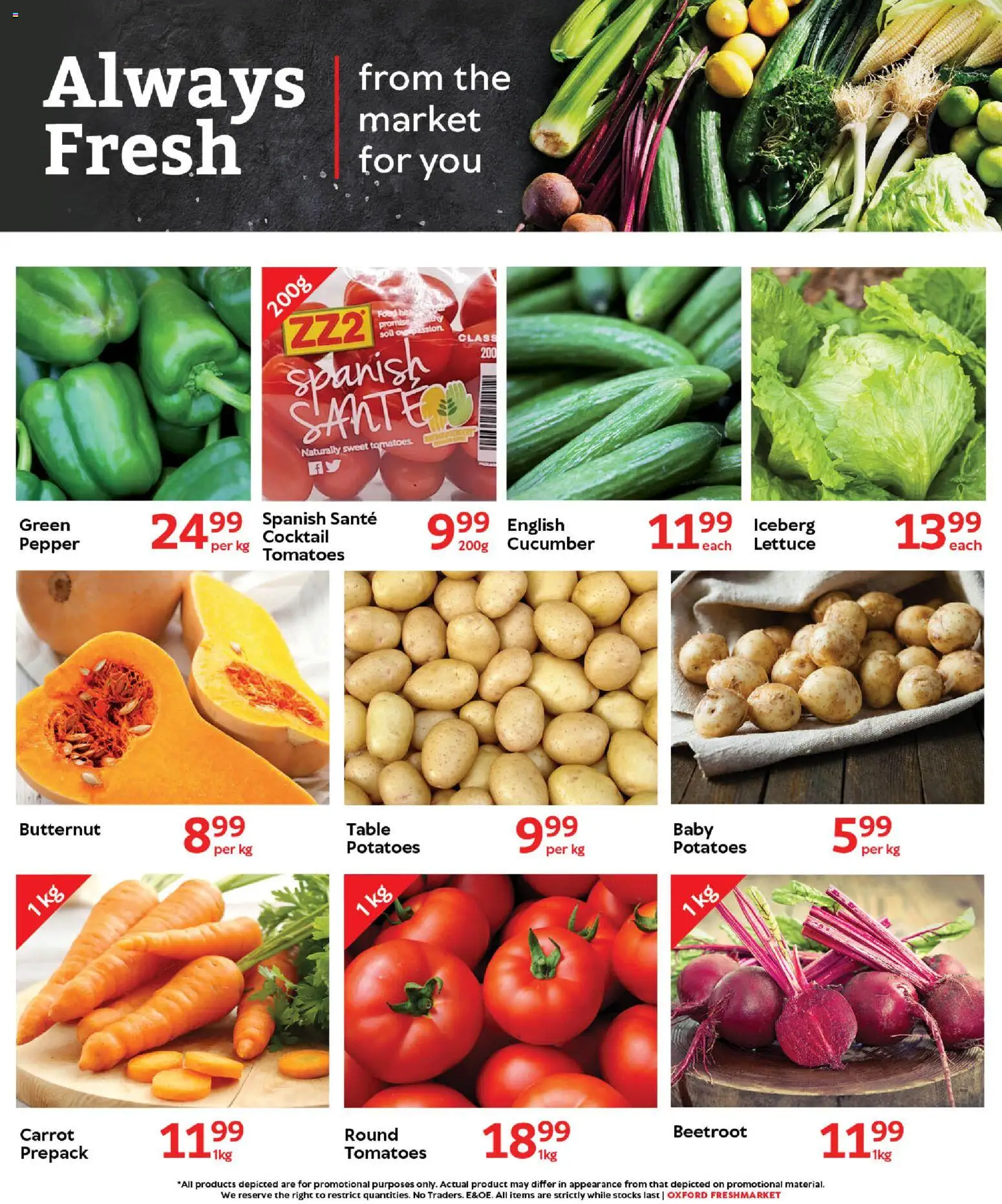 New Oxford Freshmarket catalogue – valid from 25.02.2026 | Page: 7 | Products: Table, Potatoes, Pepper, Lettuce