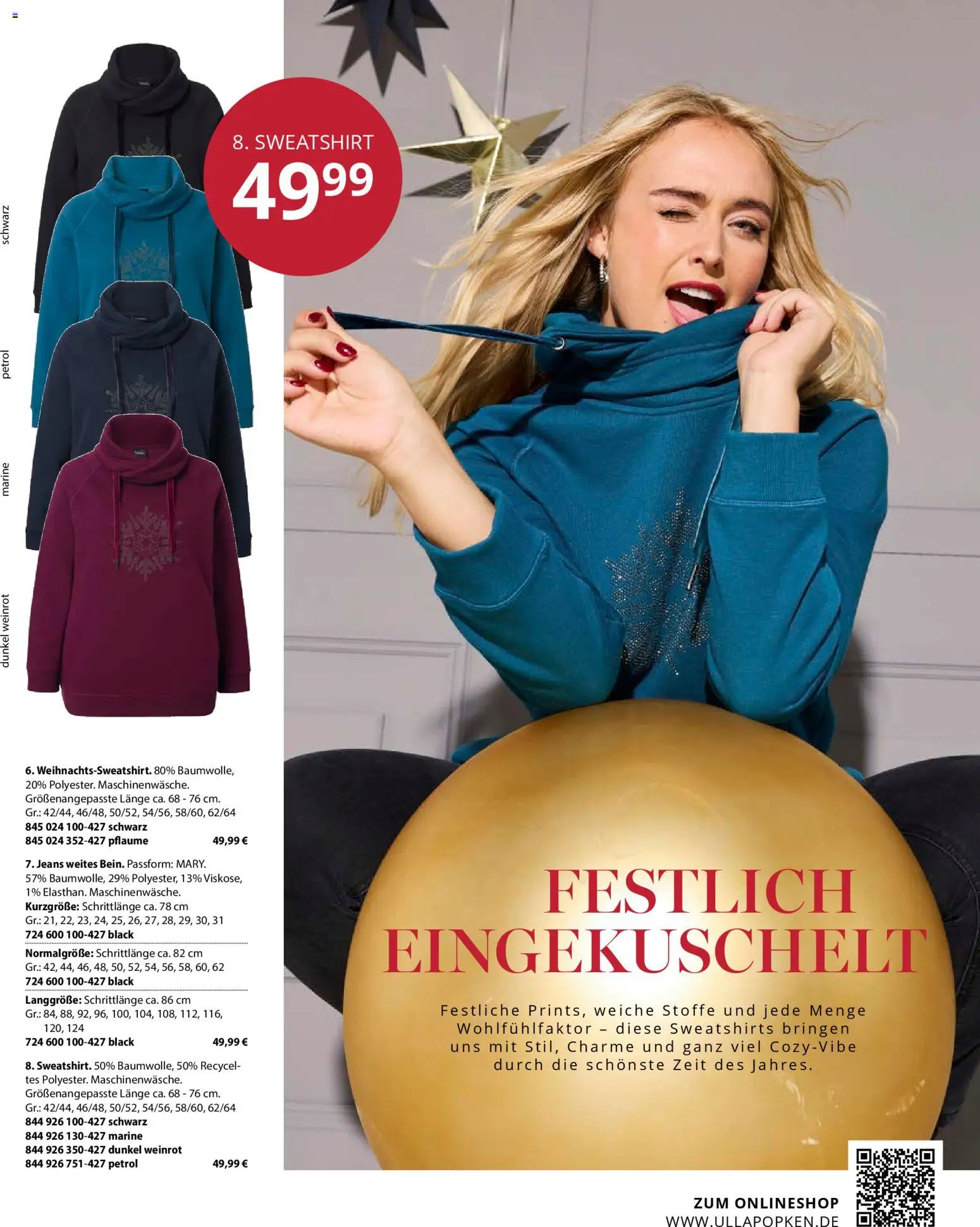 Ulla Popken Prospekt 	 – gültig ab 01.11.2025 | Seite: 45 | Produkte: Sweatshirt, Jeans