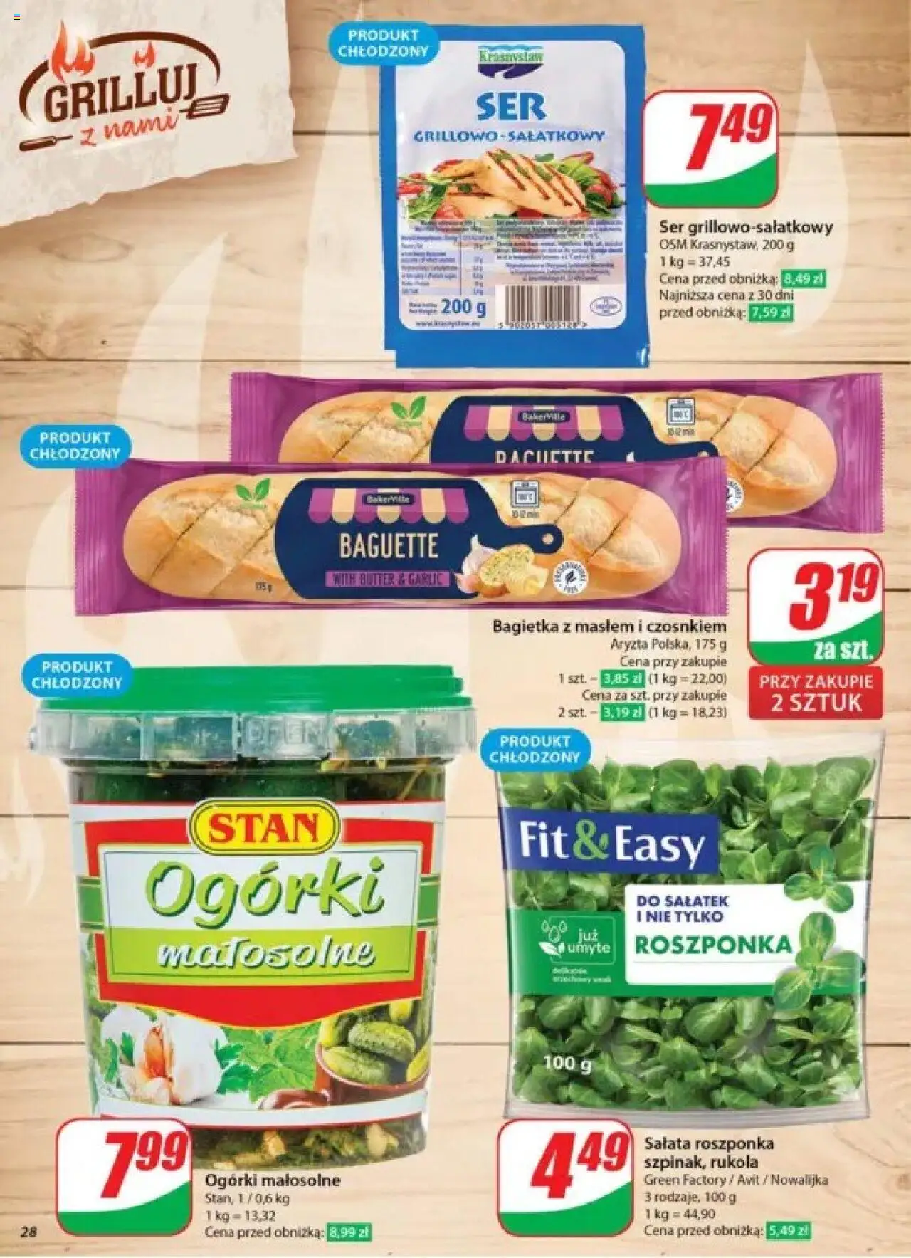 Dino Gazetka od 28.05.2025 | Strona: 28 | Produkty: Rukola, Roszponka, Bagietka, Ogórki