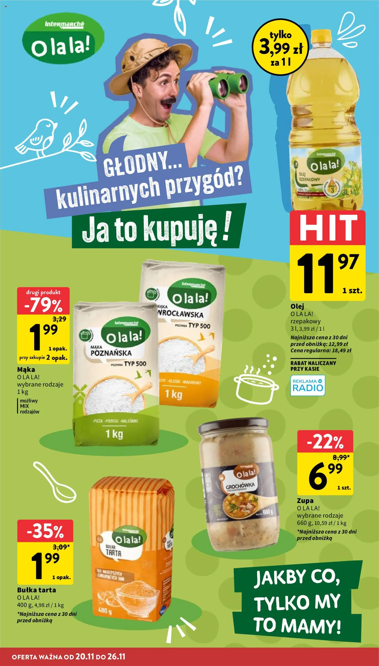 Intermarche Gazetka od 20.11.2025 | Strona: 28 | Produkty: Radio, Pierogi, Bułka tarta, Pizza