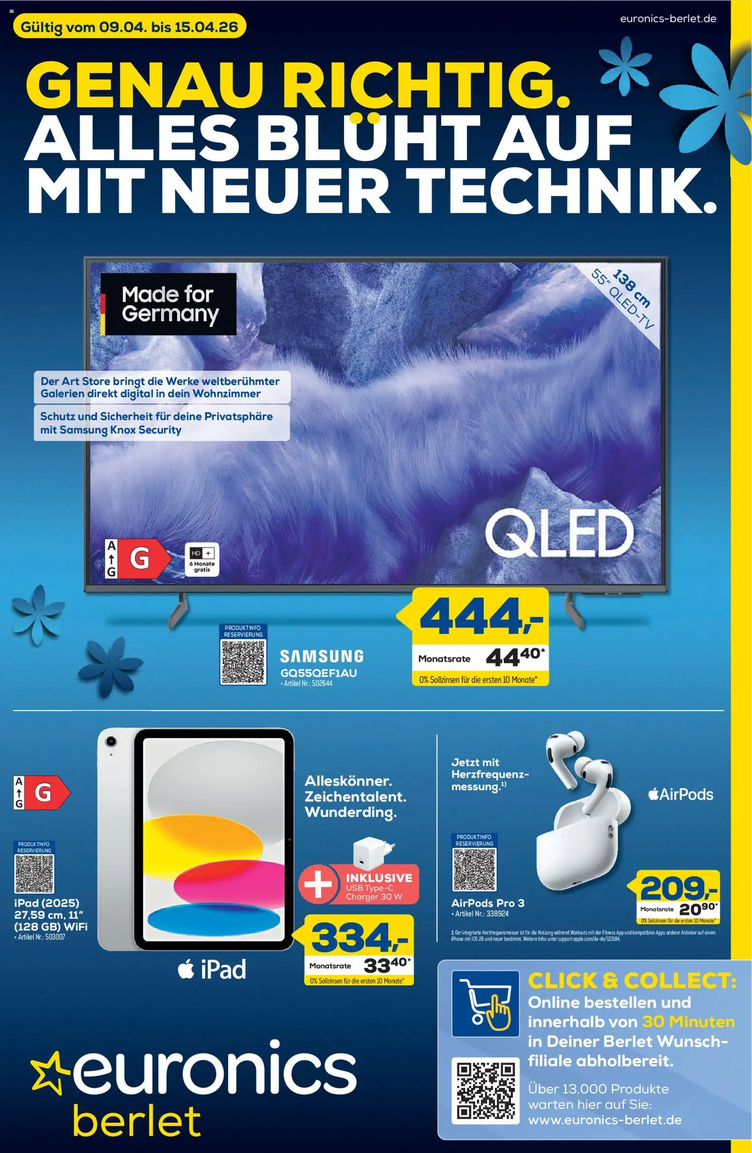 Euronics Prospekt Berlet – gültig ab 09.04.2026 | Seite: 1